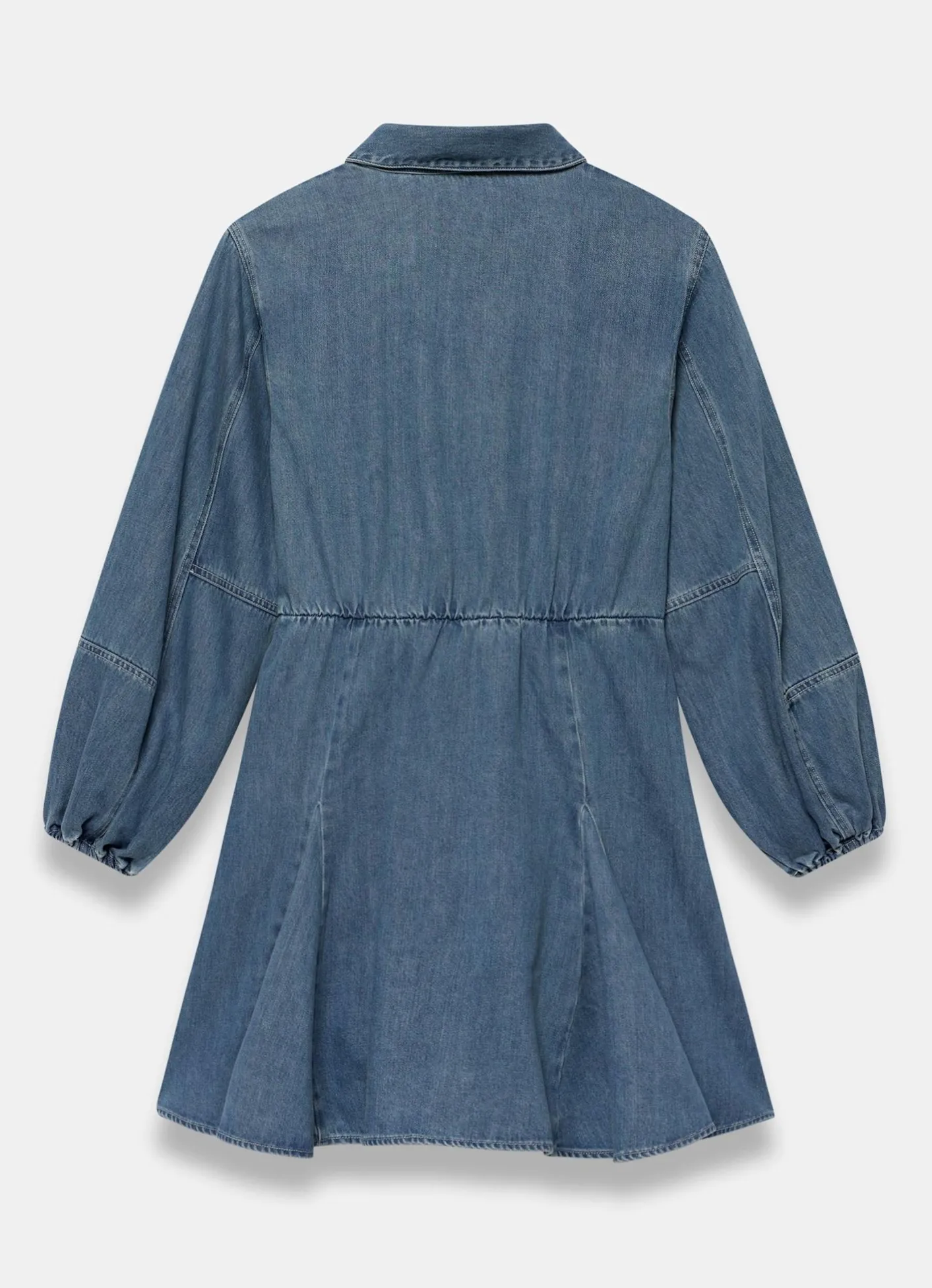 Hot Mid Indigo Denim Mini Shirt Dress Summer Dresses|Mini Dresses