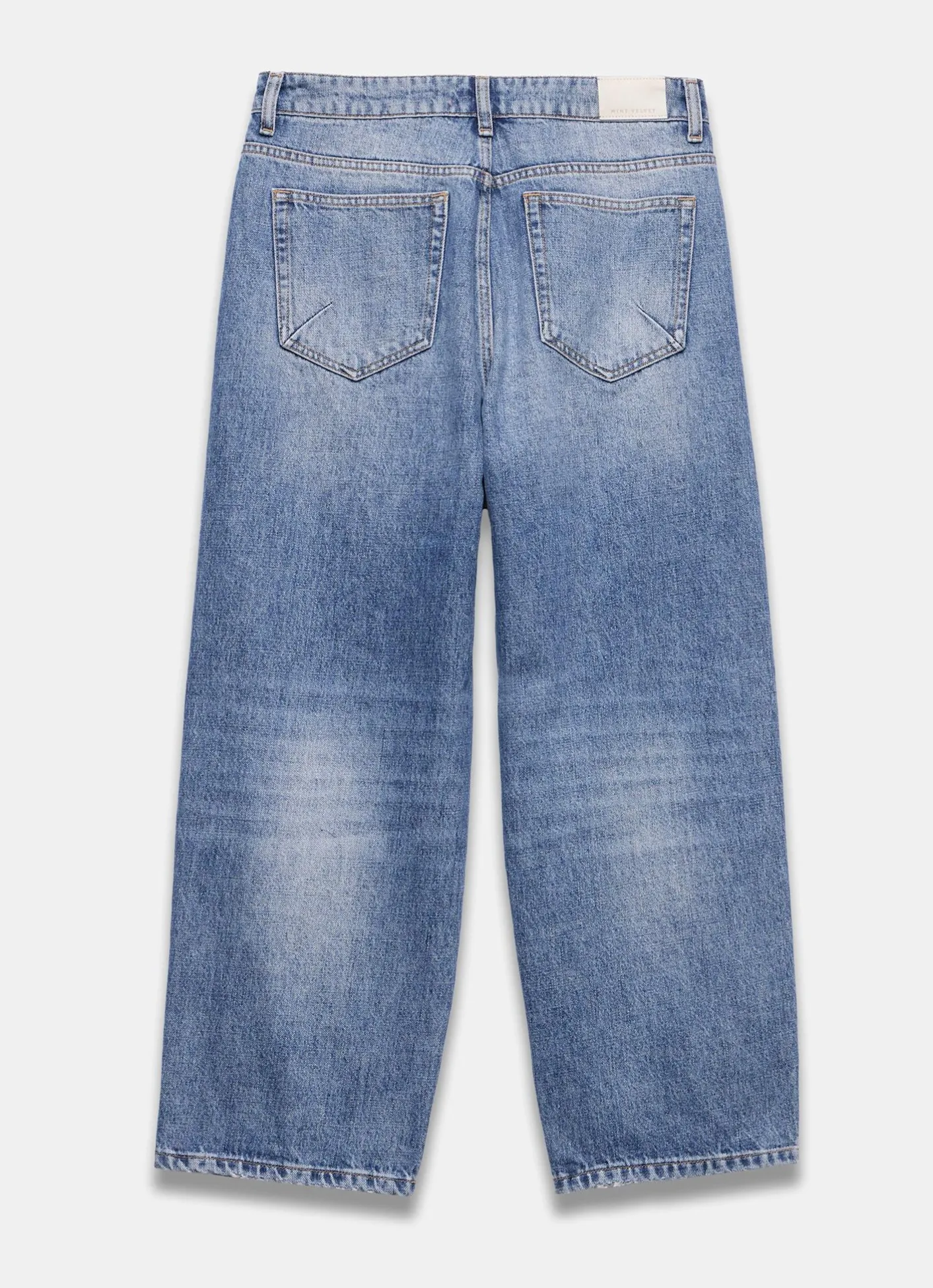 Best Mid Indigo Relaxed Tapered Boyfriend Jeans Jeans|Barrel & Balloon Jeans