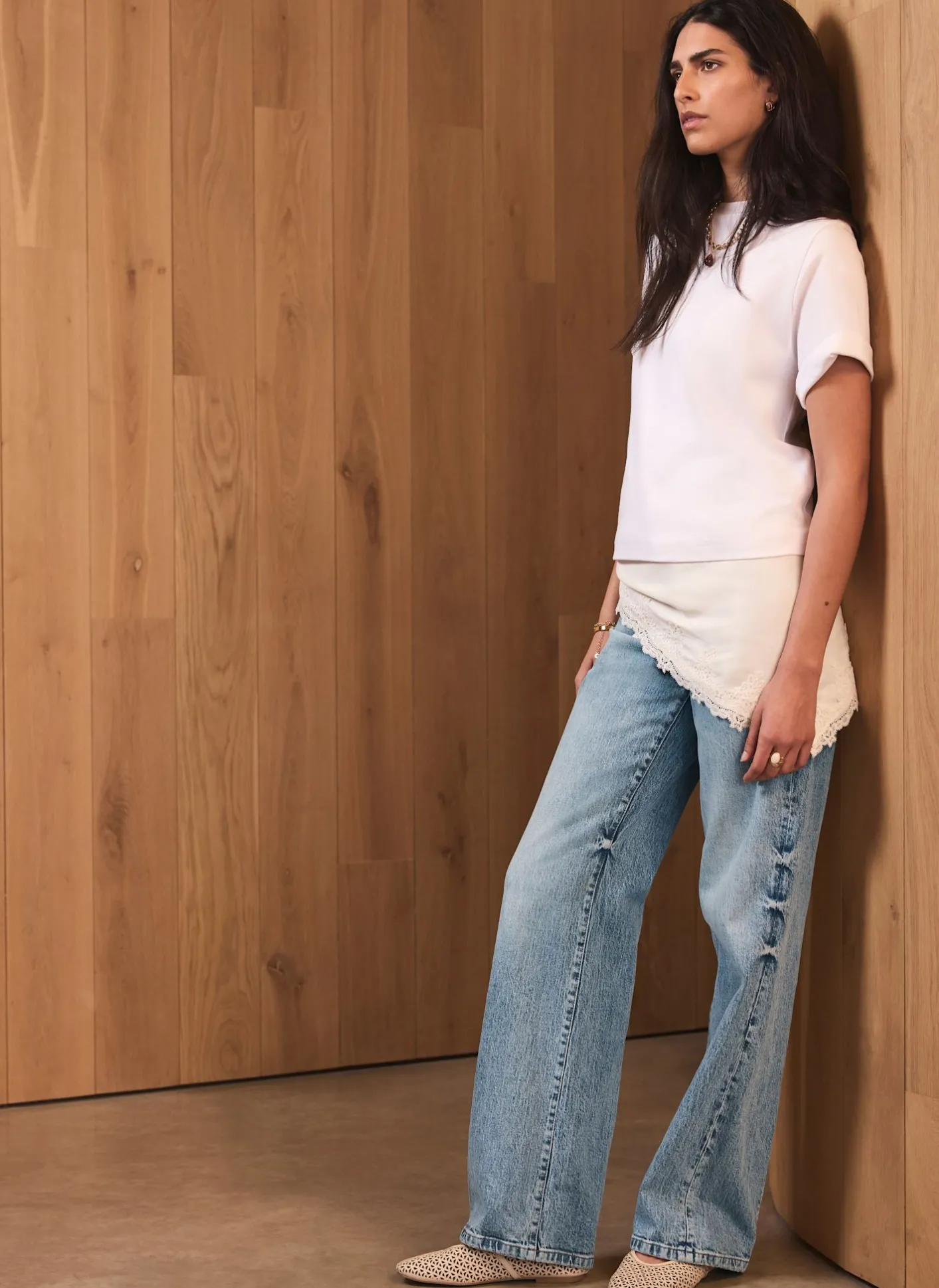 Sale Mid Indigo Workable Wide Jeans Jeans|Wide Leg Jeans