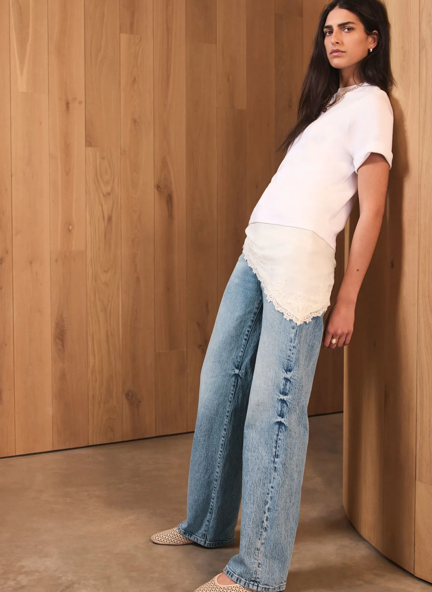 Sale Mid Indigo Workable Wide Jeans Jeans|Wide Leg Jeans