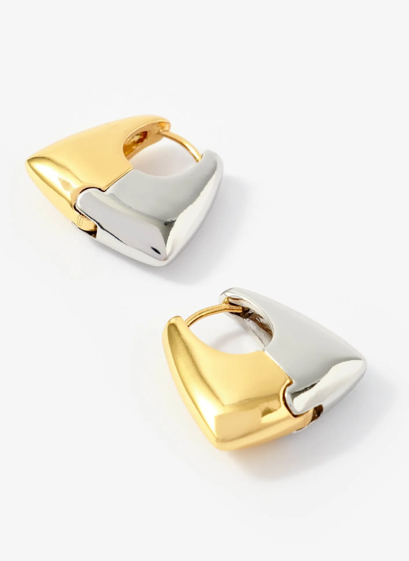 New Mixed Metal Hoop Earrings Jewellery|Jewelry