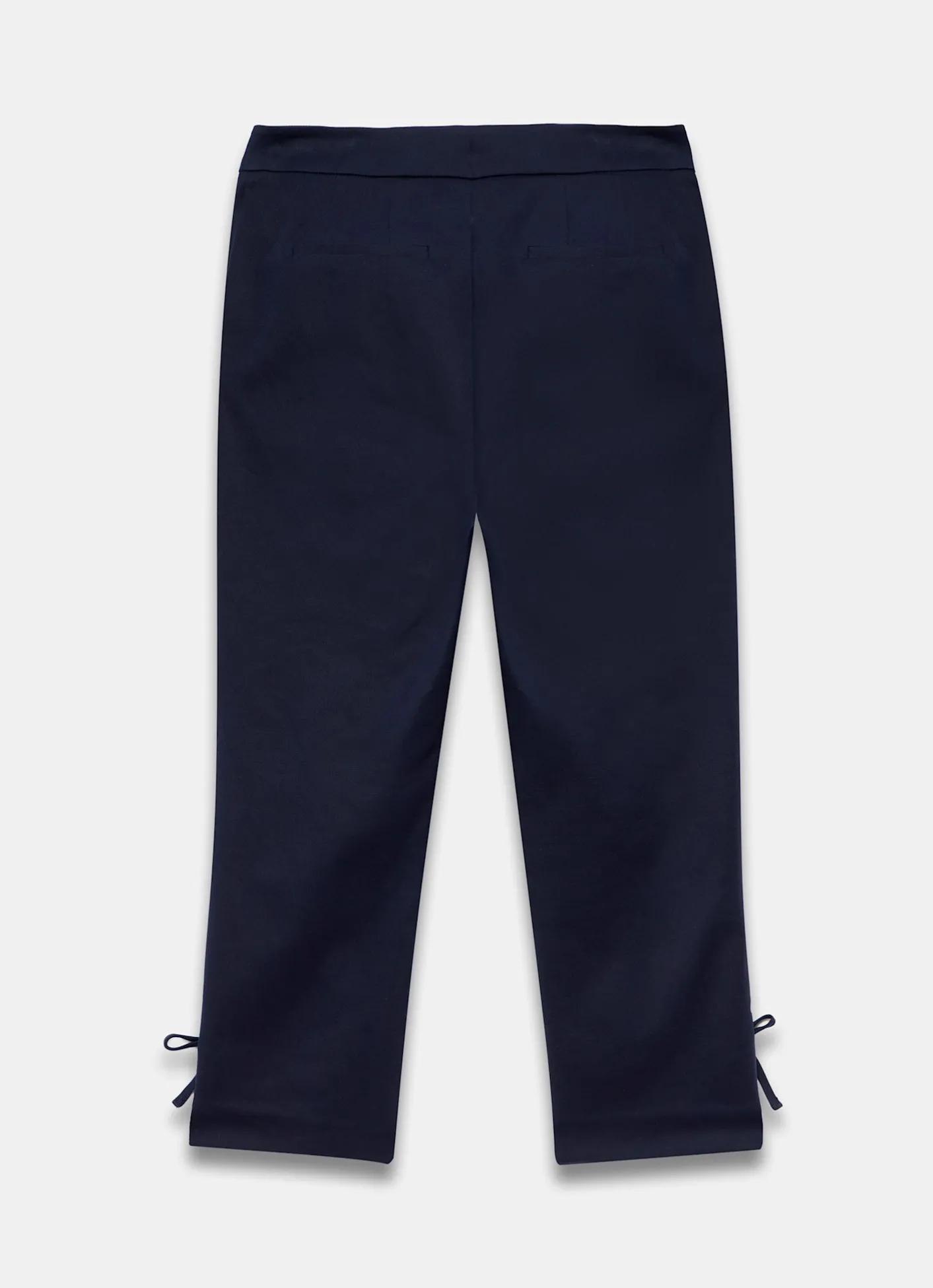 Cotton Blend Capri Trousers Trousers