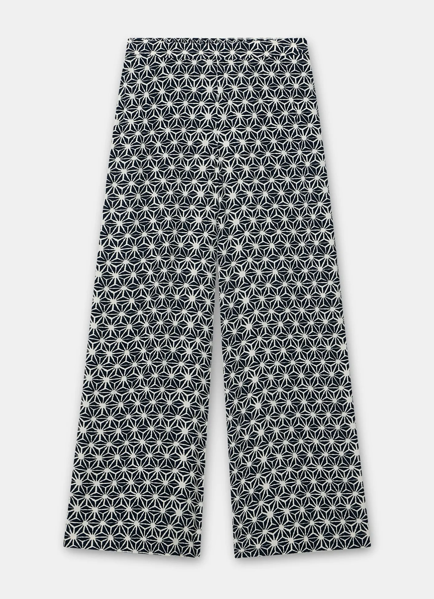 Outlet Geometric Print Wide Trousers Wide Leg Trousers|Trousers