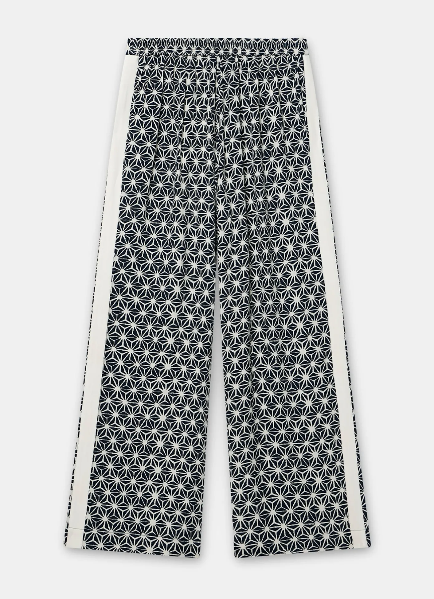 Outlet Geometric Print Wide Trousers Wide Leg Trousers|Trousers