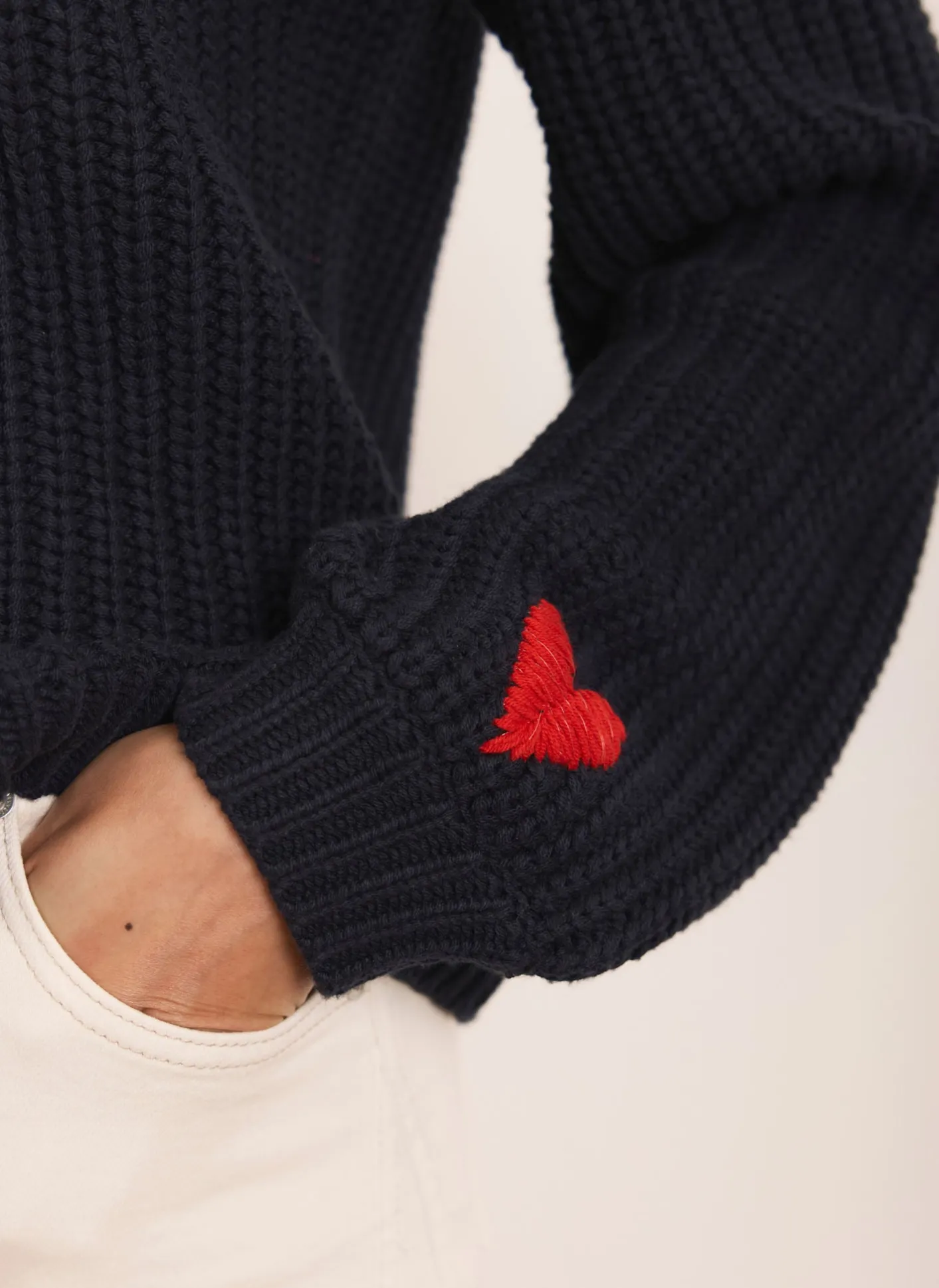 Clearance Heart Embroidered Cardigan Cardigans|Jumpers & Cardigans