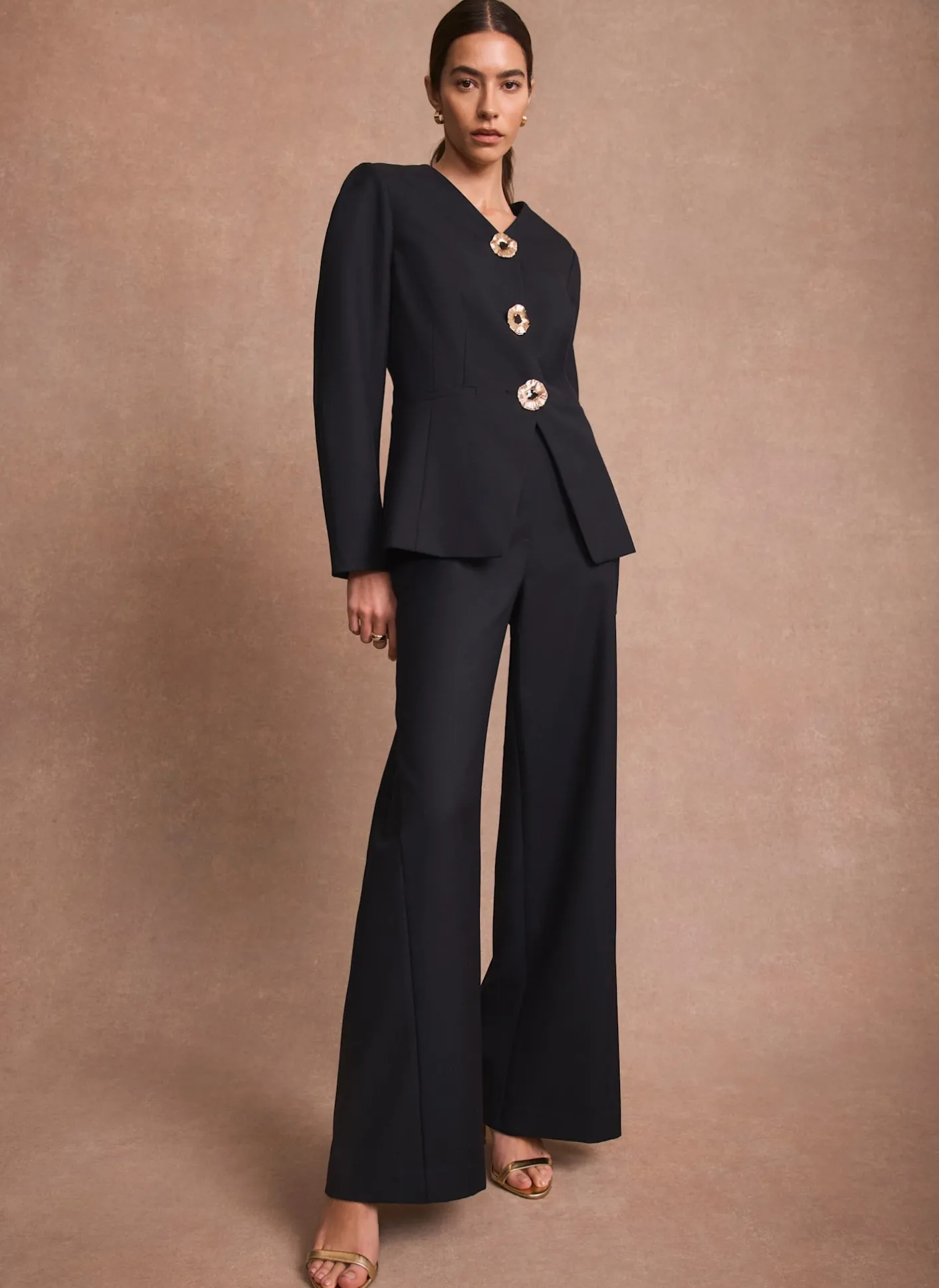 Discount Statement Button Sculpted Jacket Jackets