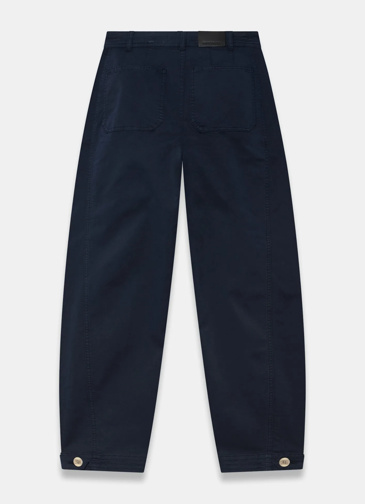 Discount Washed Barrel Leg Chino Trousers Trousers
