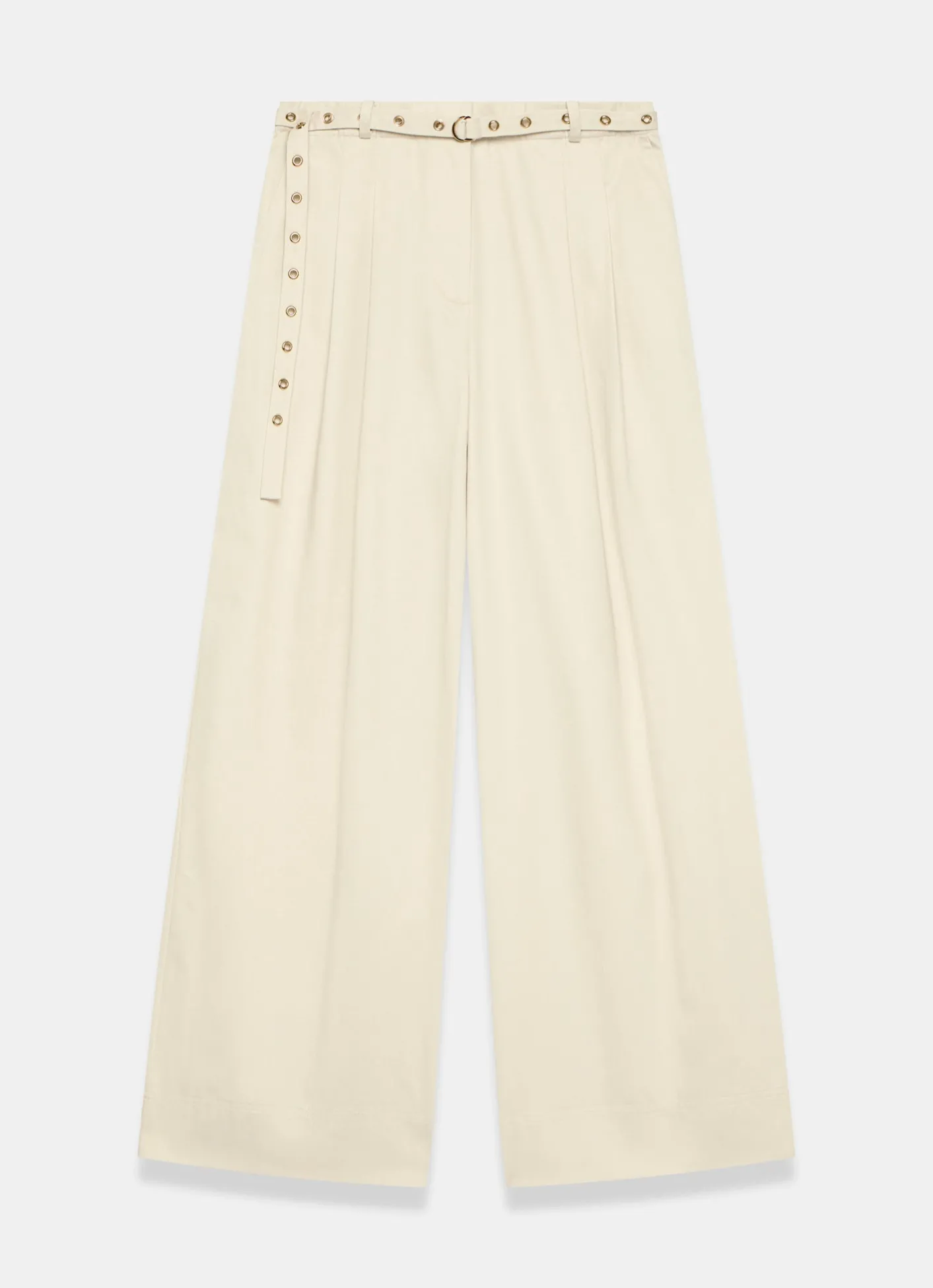 Hot Neutral Belted Wide Trousers Wide Leg Trousers|Trousers