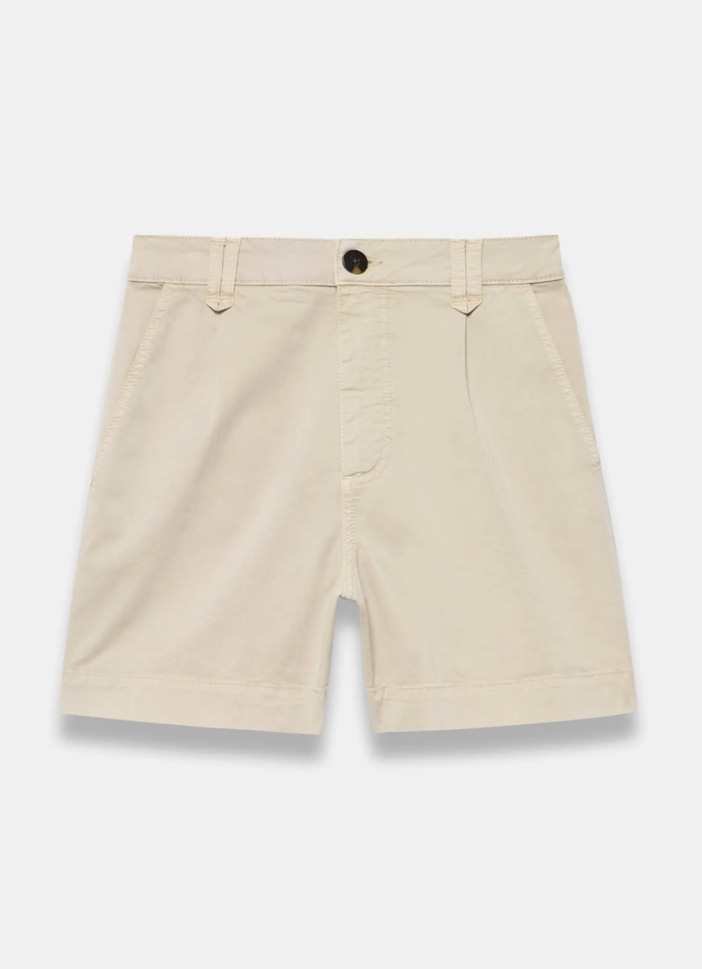 Online Neutral Cotton Blend Chino Shorts Shorts|Trousers