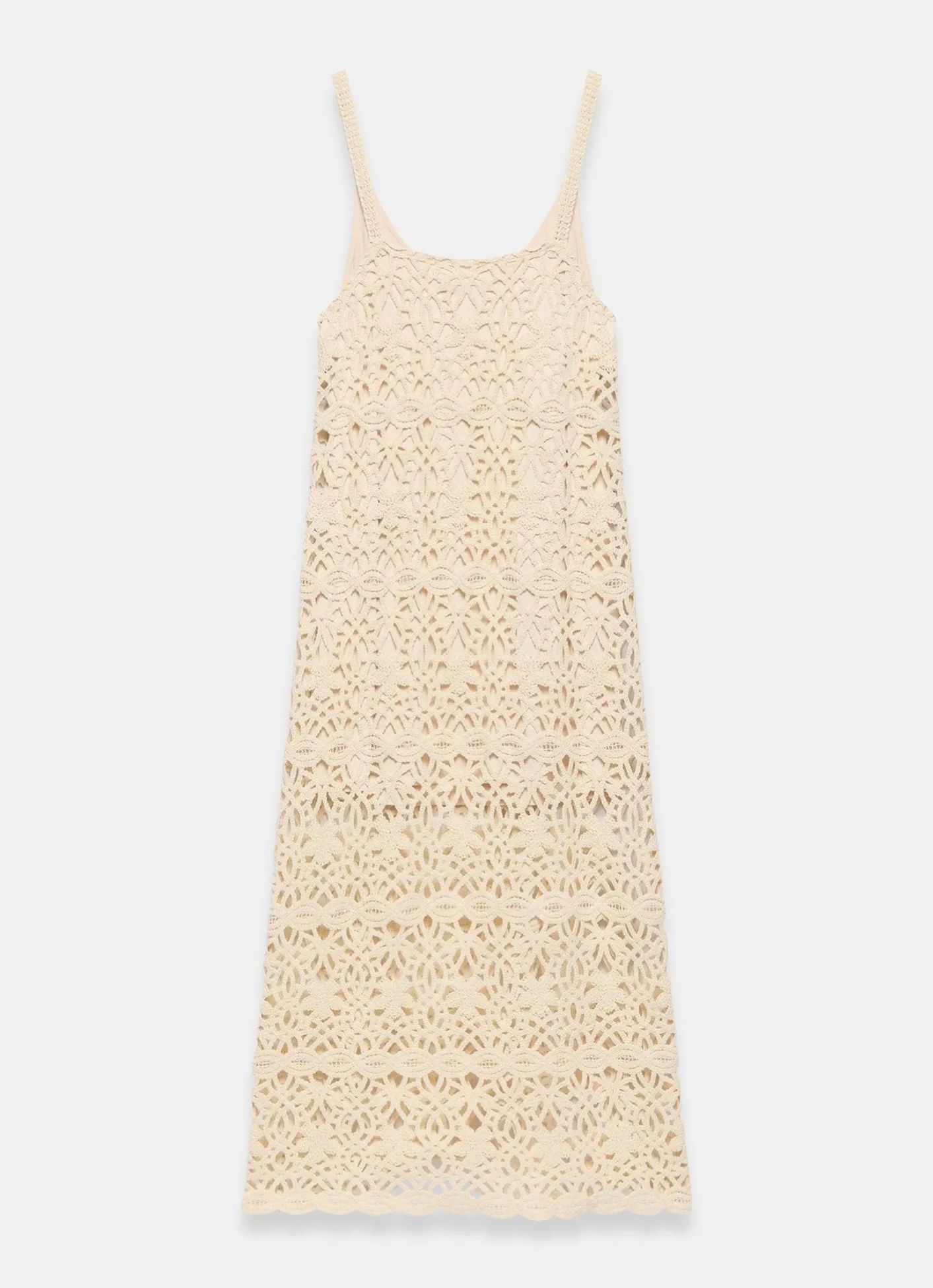 Online Cotton Crochet Midi Dress Summer Dresses|Midi Dresses