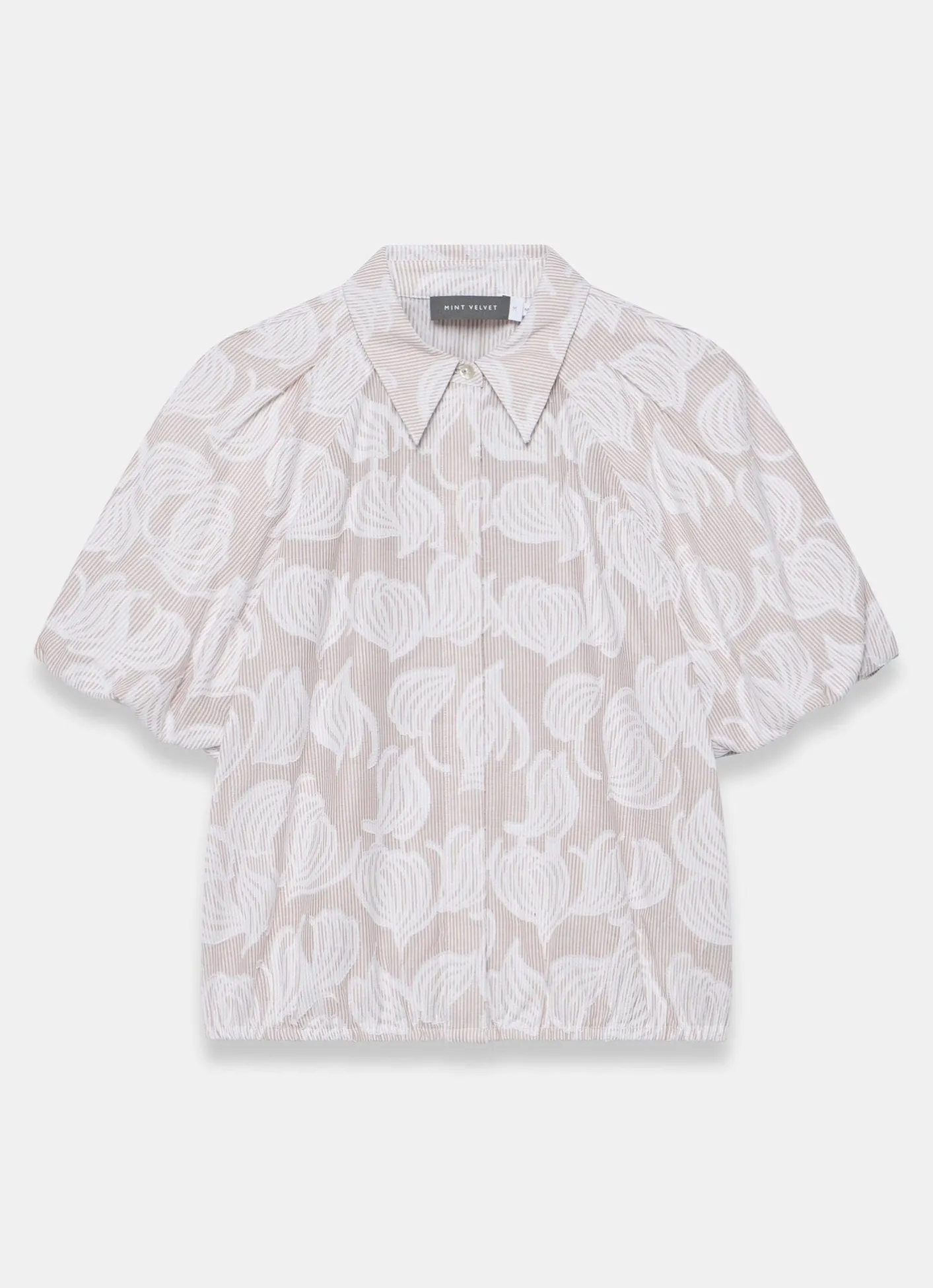 New Cotton Jacquard Striped Shirt Shirts & Blouses|All Tops