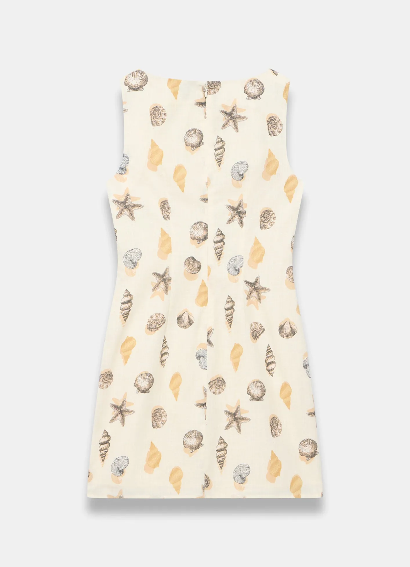 Sale Cotton Shell Print Mini Dress Summer Dresses|Mini Dresses