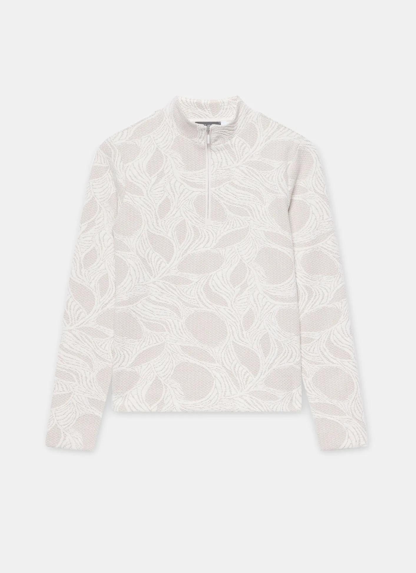 Sale Neutral Jacquard Long Sleeve Top Sweatshirts|Sweatshirts