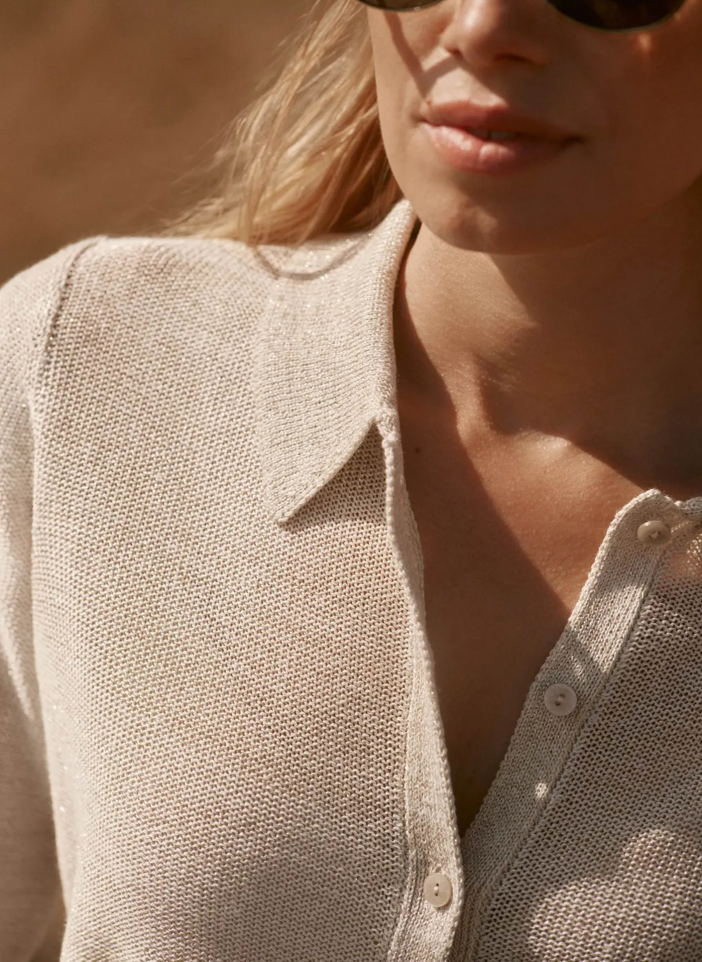 Outlet Metallic Knit Top Cardigans|Jumpers & Cardigans