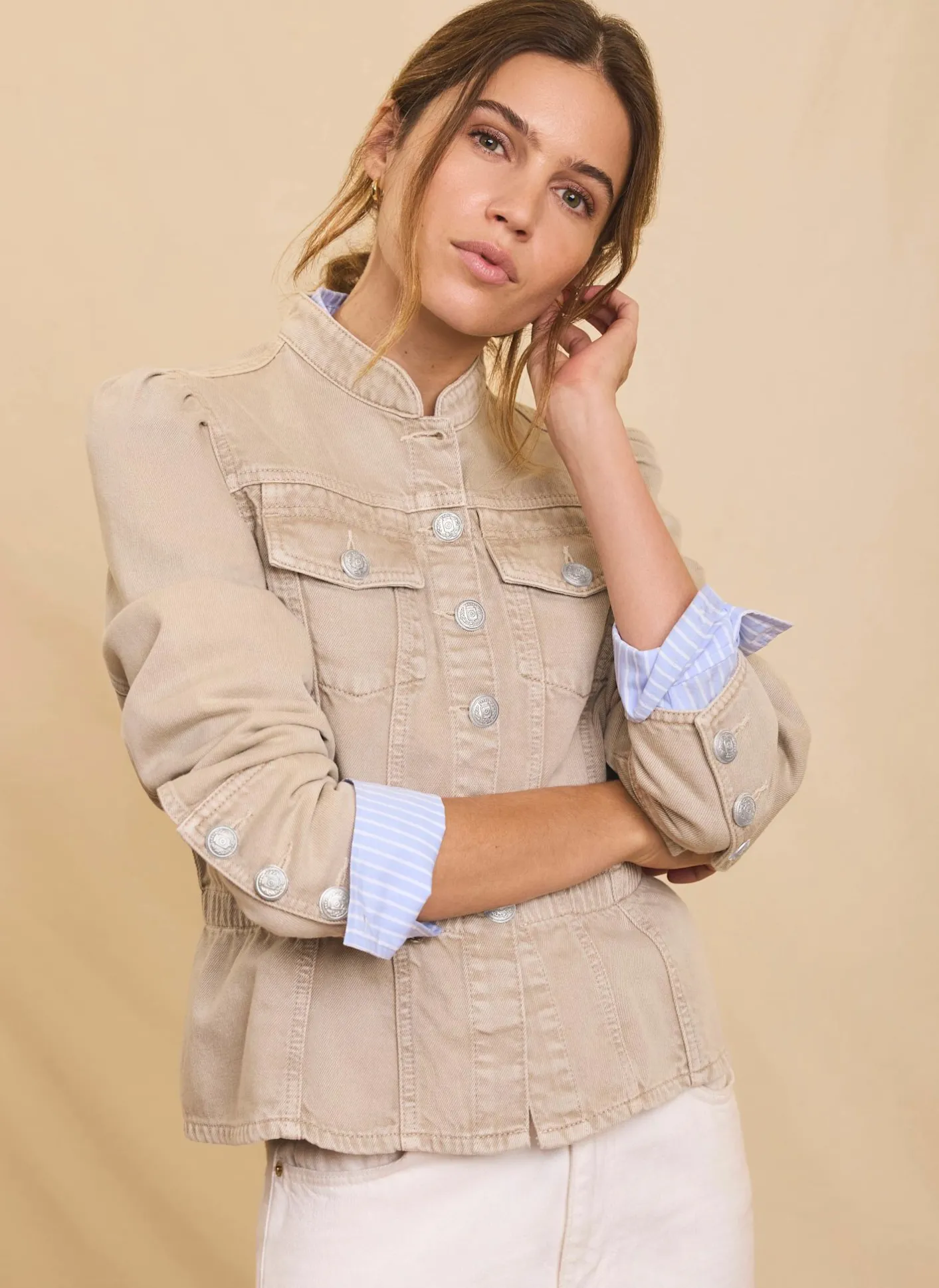 New Military Peplum Jacket Jackets
