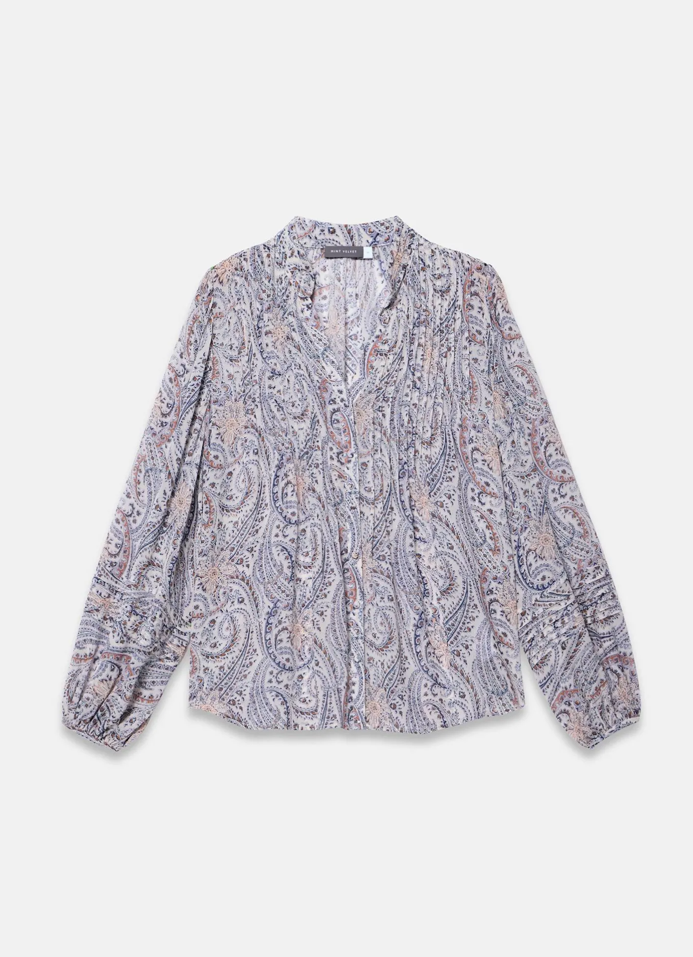 Online Neutral Paisley Print Blouse Shirts & Blouses