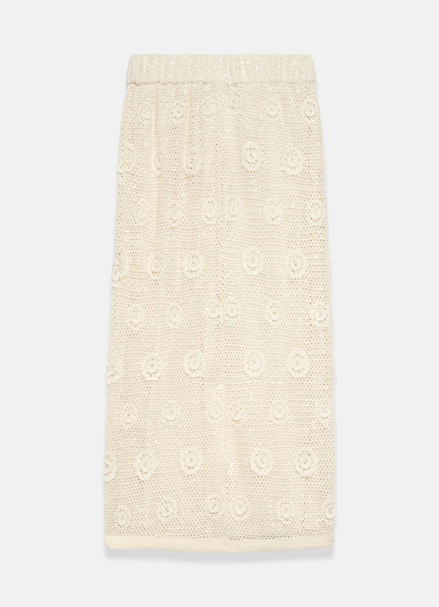 Online Sequin Floral Crochet Midi Skirt Midi Skirts|Crochet