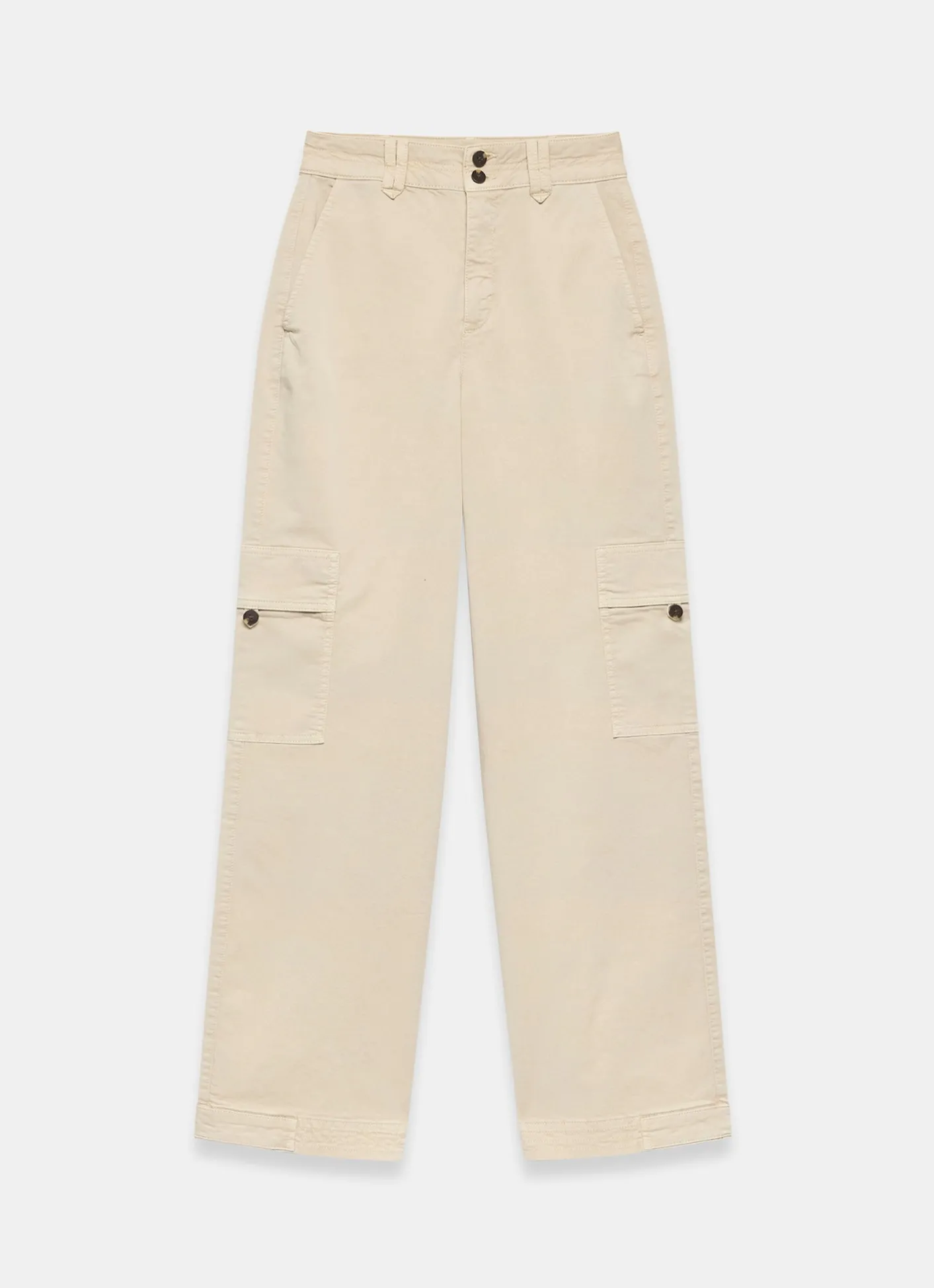 Clearance Neutral Straight Utility Chino Trousers Trousers