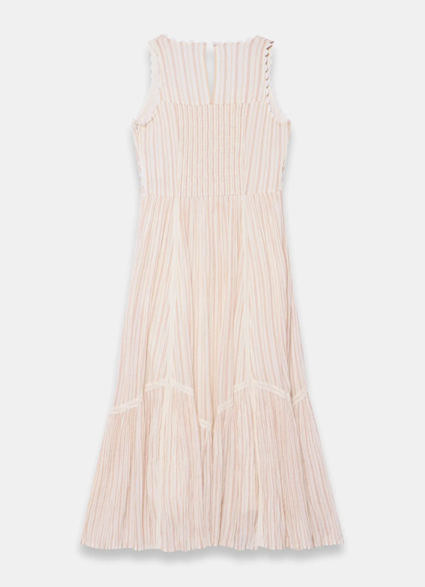 Outlet Striped Cotton Midi Dress Summer Dresses|Midi Dresses