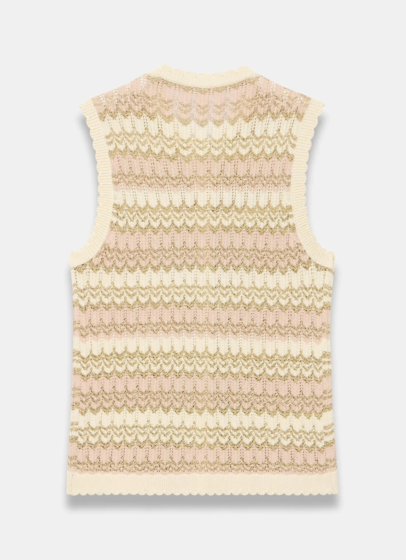 Outlet Striped Crochet Waistcoat Waistcoats|All Tops