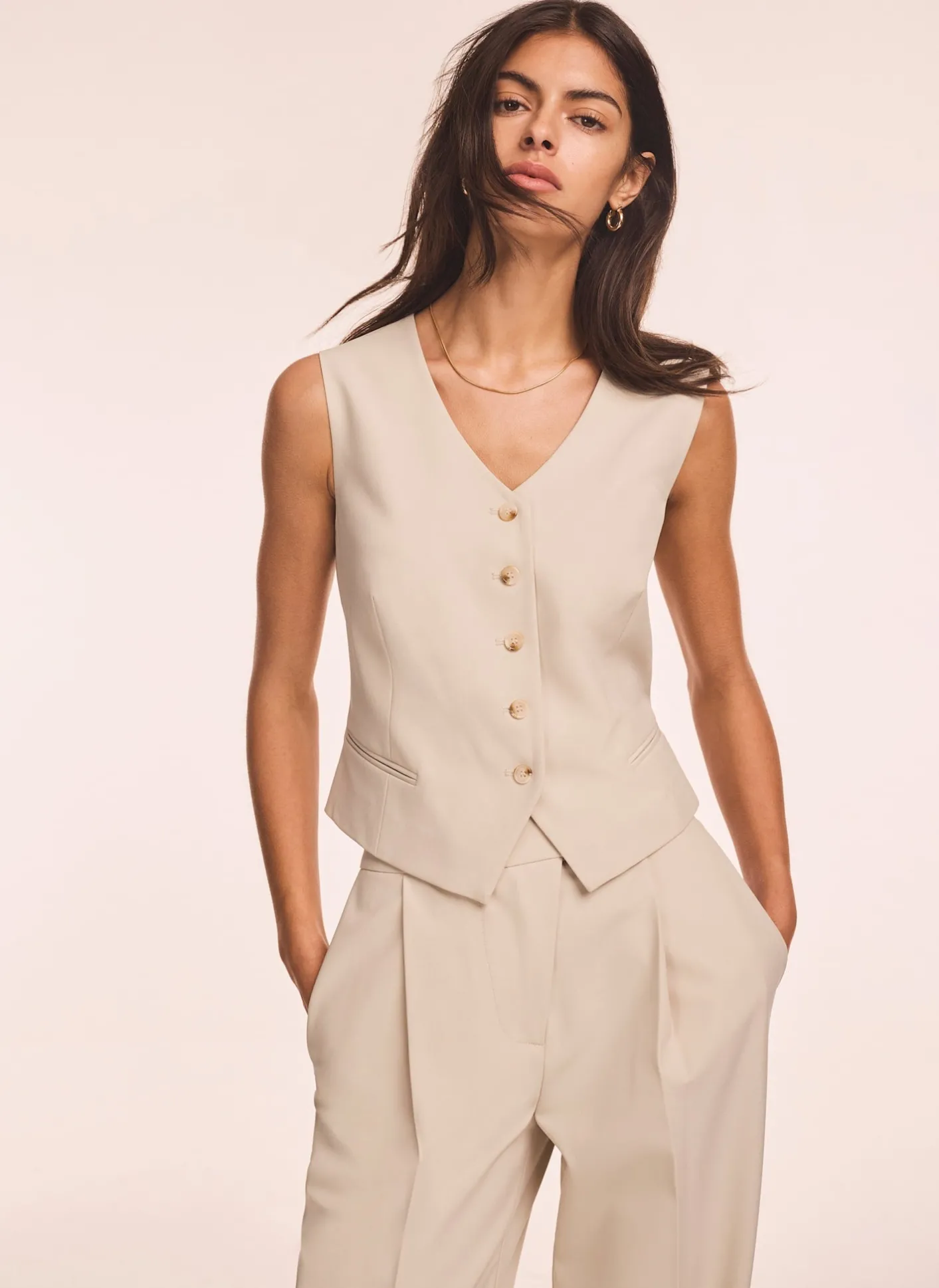 Sale Neutral Tailored Waistcoat Waistcoats