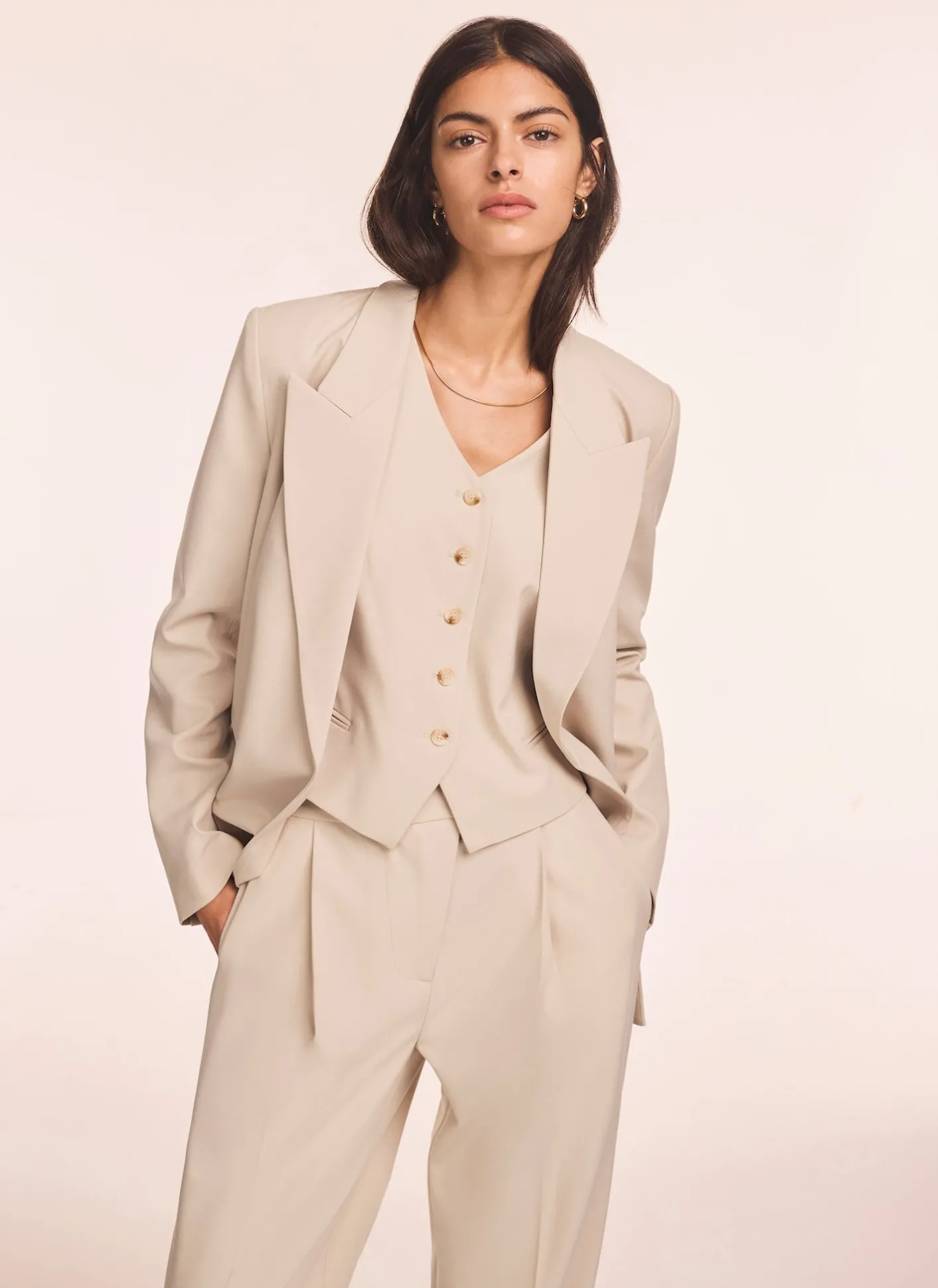 Sale Neutral Tailored Waistcoat Waistcoats