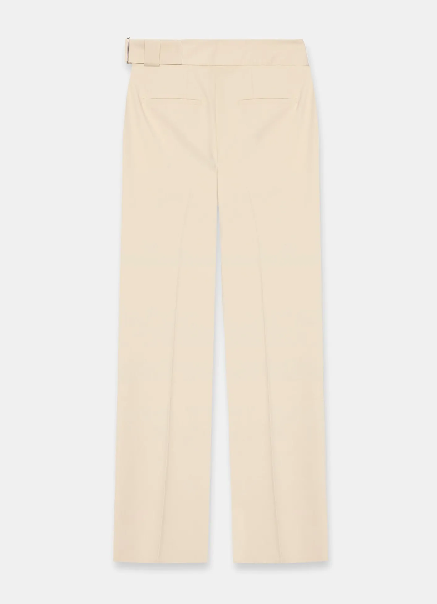 Neutral Tapered Buckle Detail Trousers Trousers
