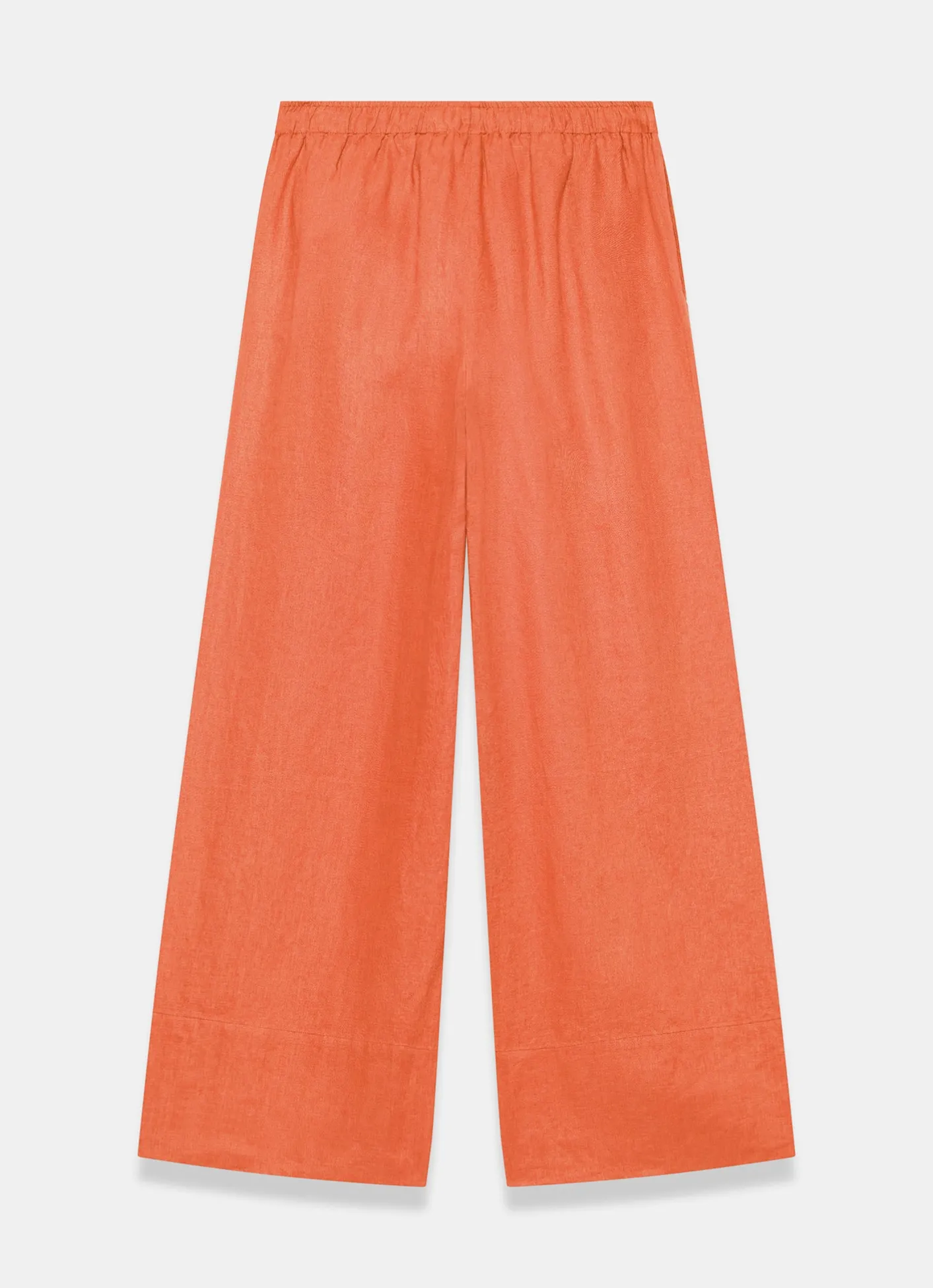 Clearance Linen Drawstring Wide Leg Trousers Wide Leg Trousers|Trousers