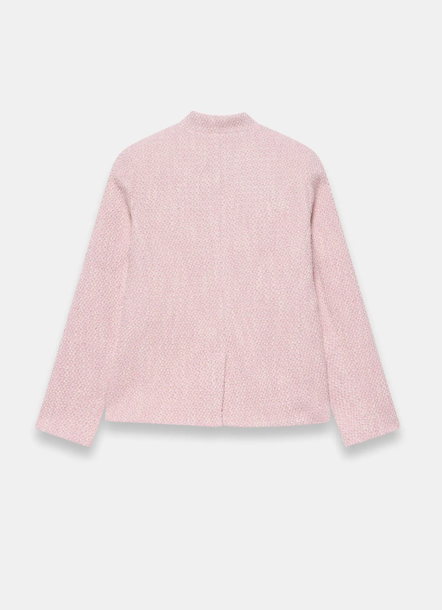 Best Pink Cotton Blend Boucle Jacket Jackets