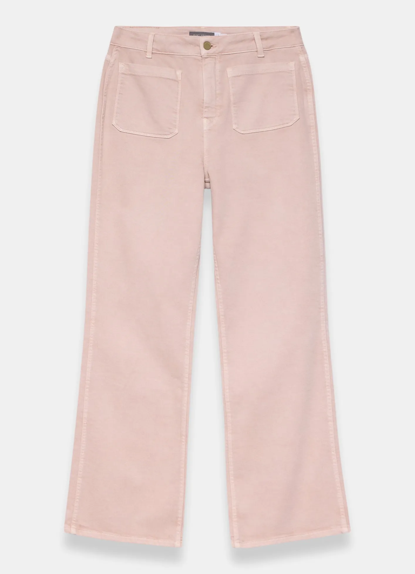 Online Pink Patch Pocket Flared Jeans Jeans|Flared Jeans