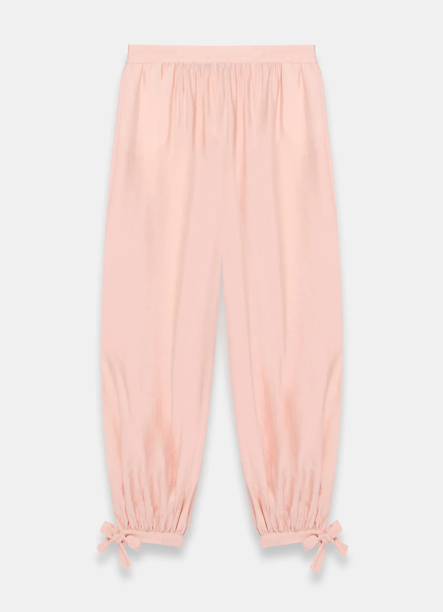 Discount Pink Soft Balloon Trousers Wide Leg Trousers|Trousers