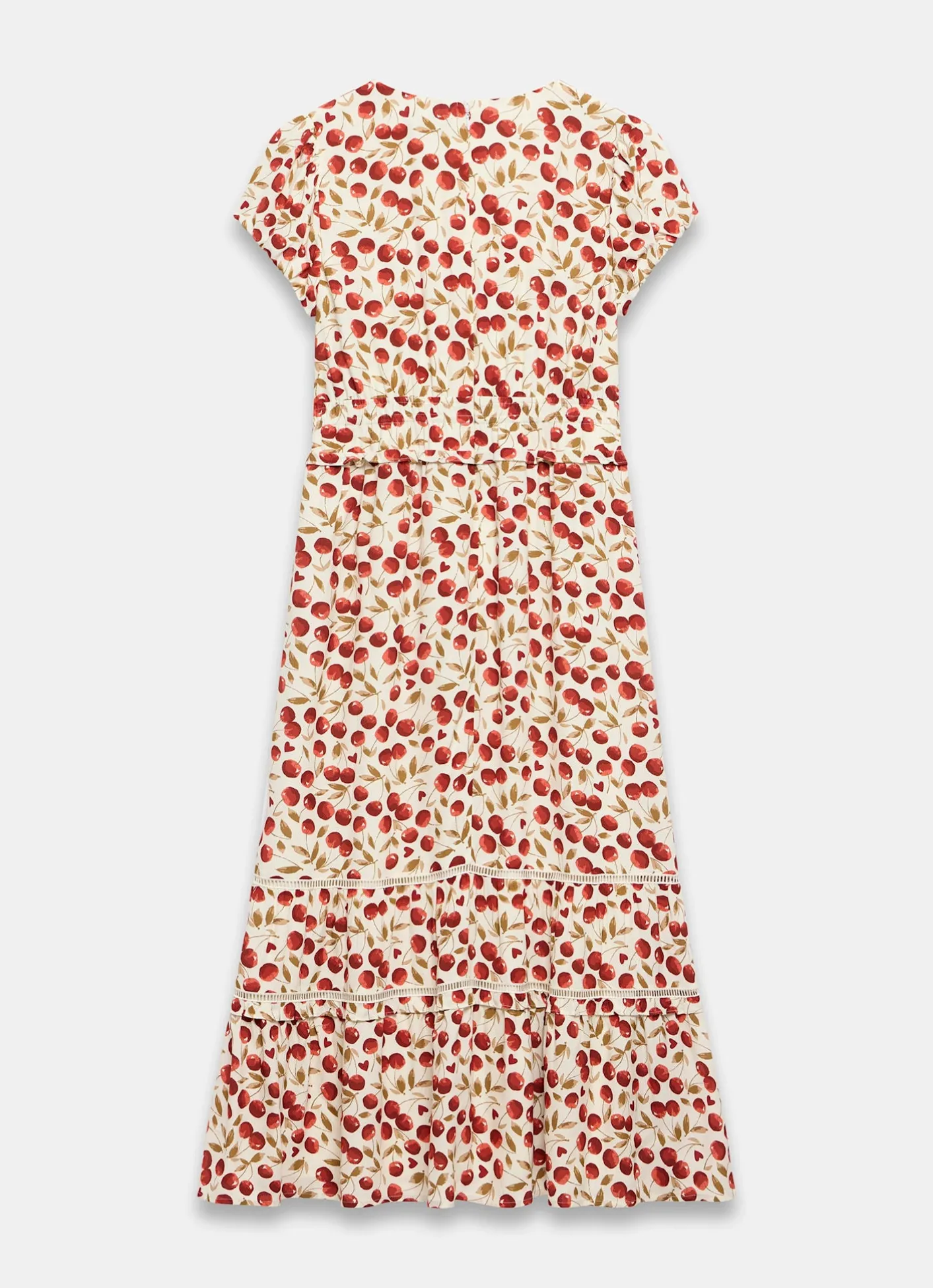 New Cherry Print Midi Dress Summer Dresses|Midi Dresses