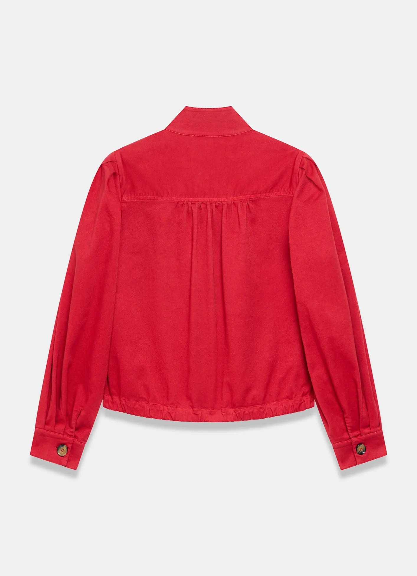 Discount Cotton Blend Puff Sleeve Jacket Jackets