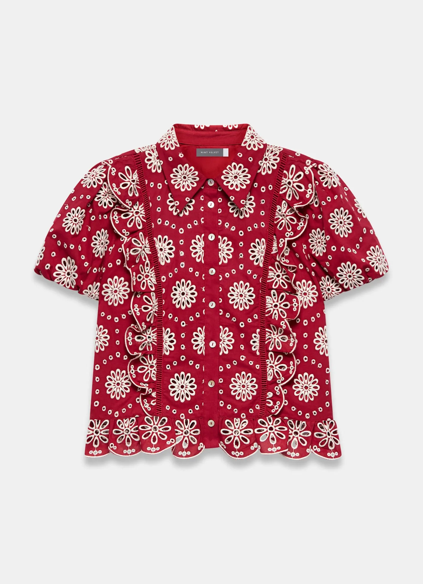 New Cotton Broderie Shirt Shirts & Blouses