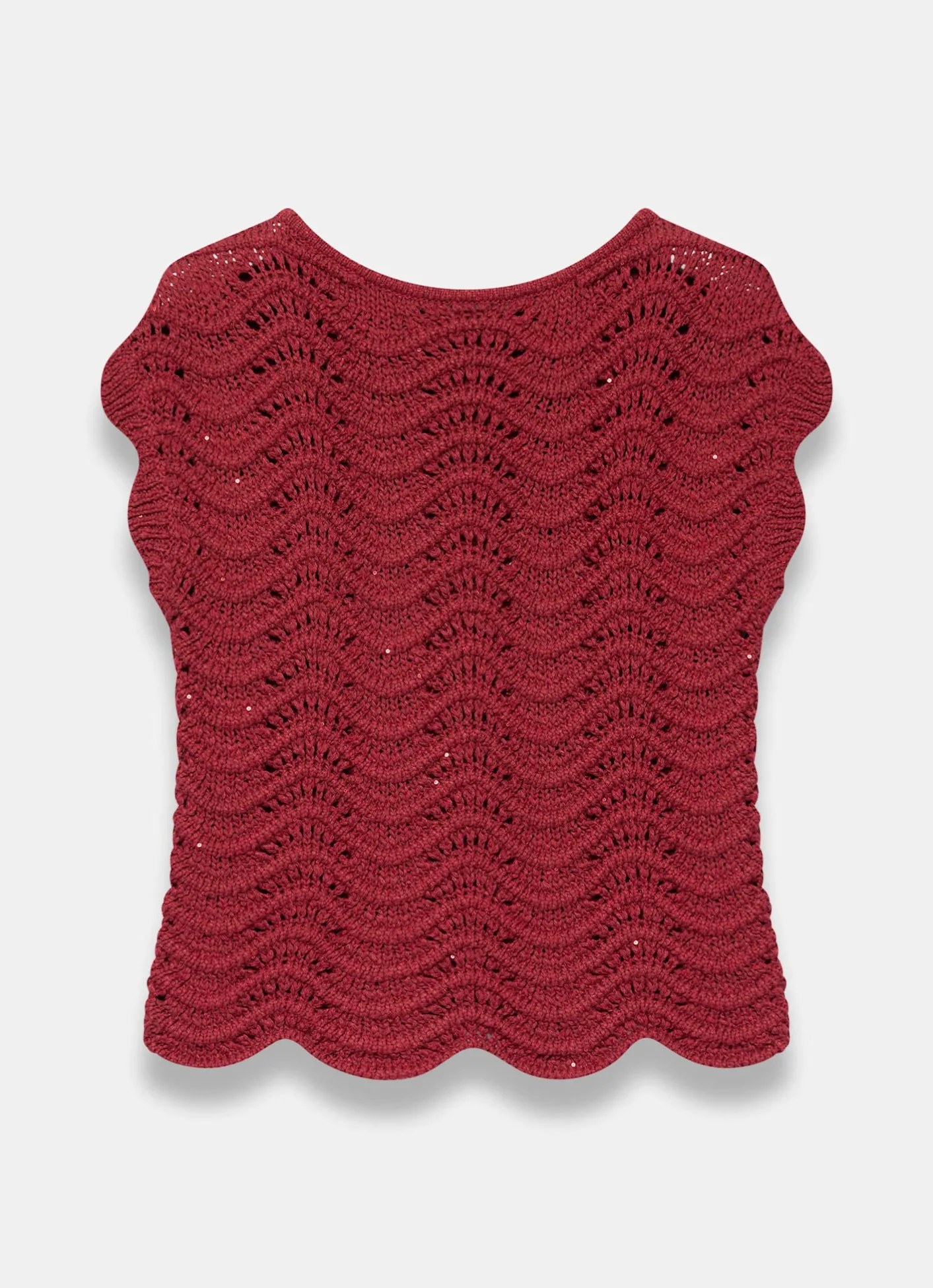 Embellished Crochet Knit Top Knitted Tops|Knitted Tops