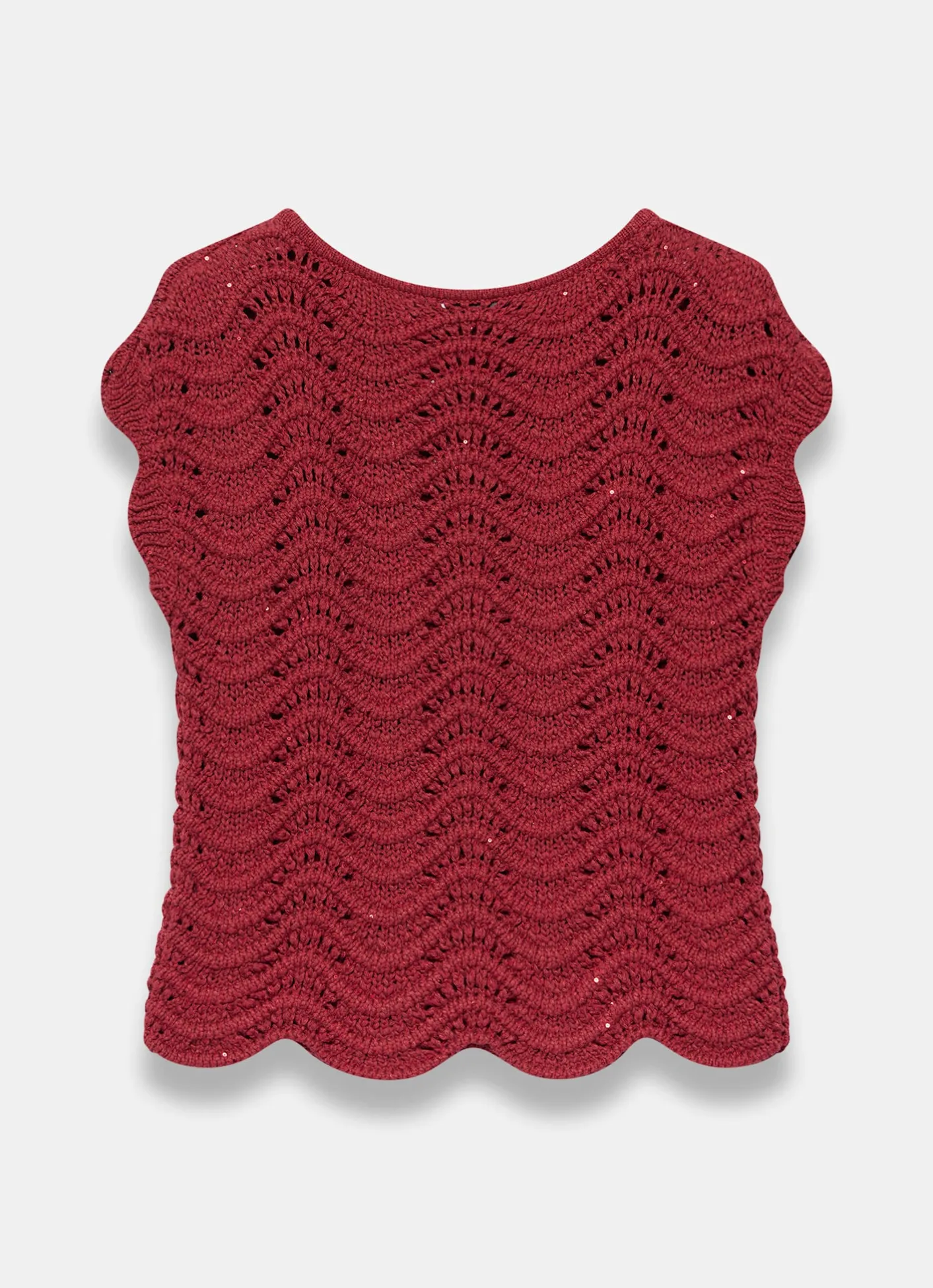 Embellished Crochet Knit Top Knitted Tops|Knitted Tops