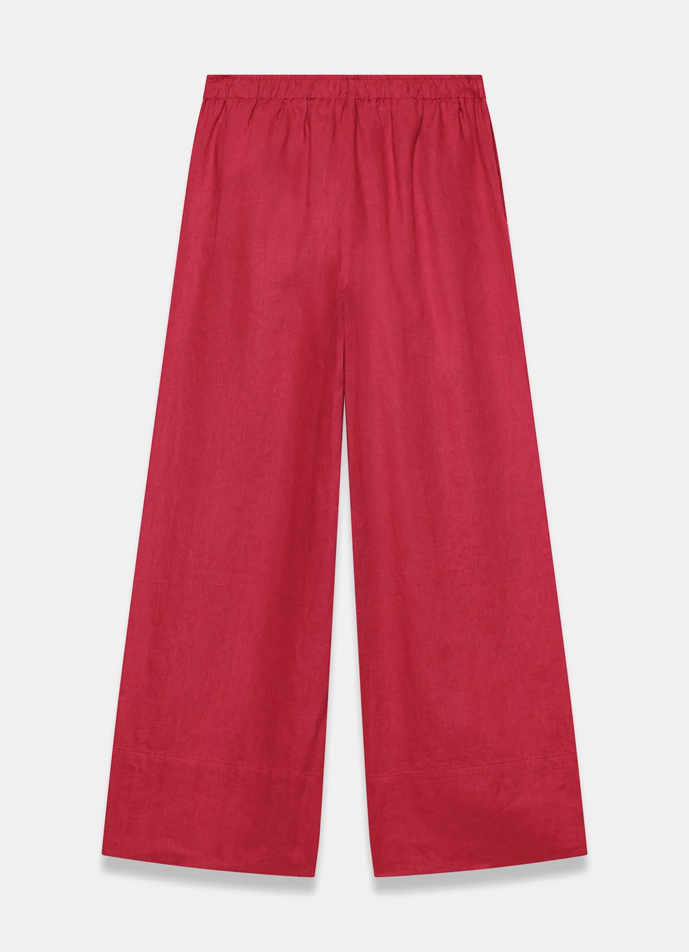 Sale Linen Drawstring Wide Leg Trousers Wide Leg Trousers|Trousers