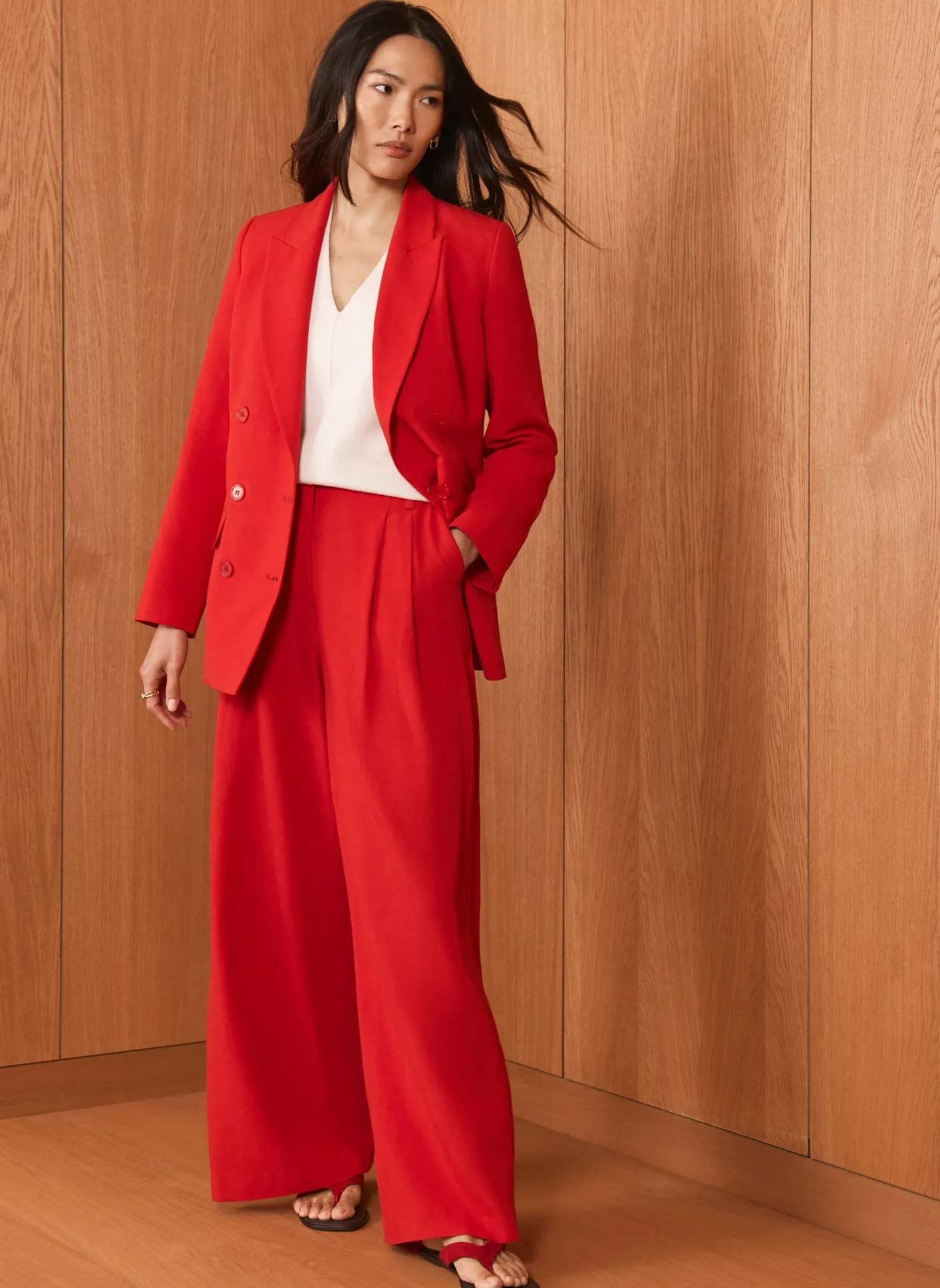 Outlet Pleated Wide Leg Trousers Wide Leg Trousers|Trousers