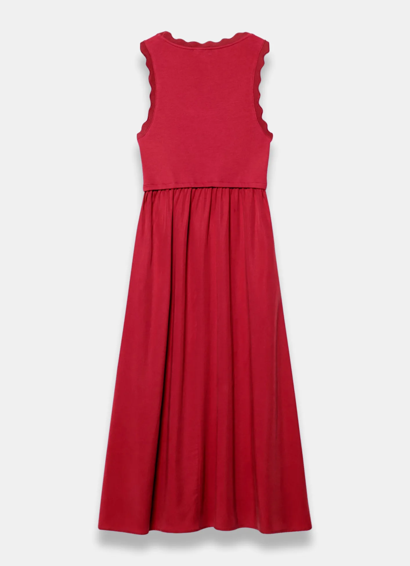 Outlet Scallop Trim Midi Dress Summer Dresses|Midi Dresses