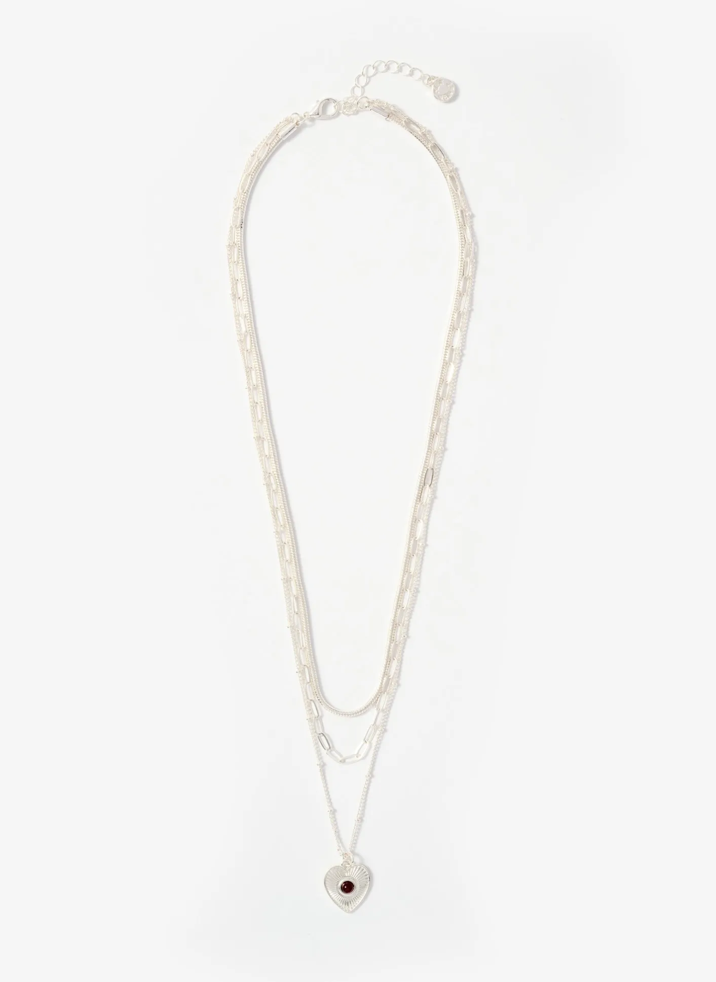 Outlet Tone Layered Heart Necklace Jewellery|Jewelry