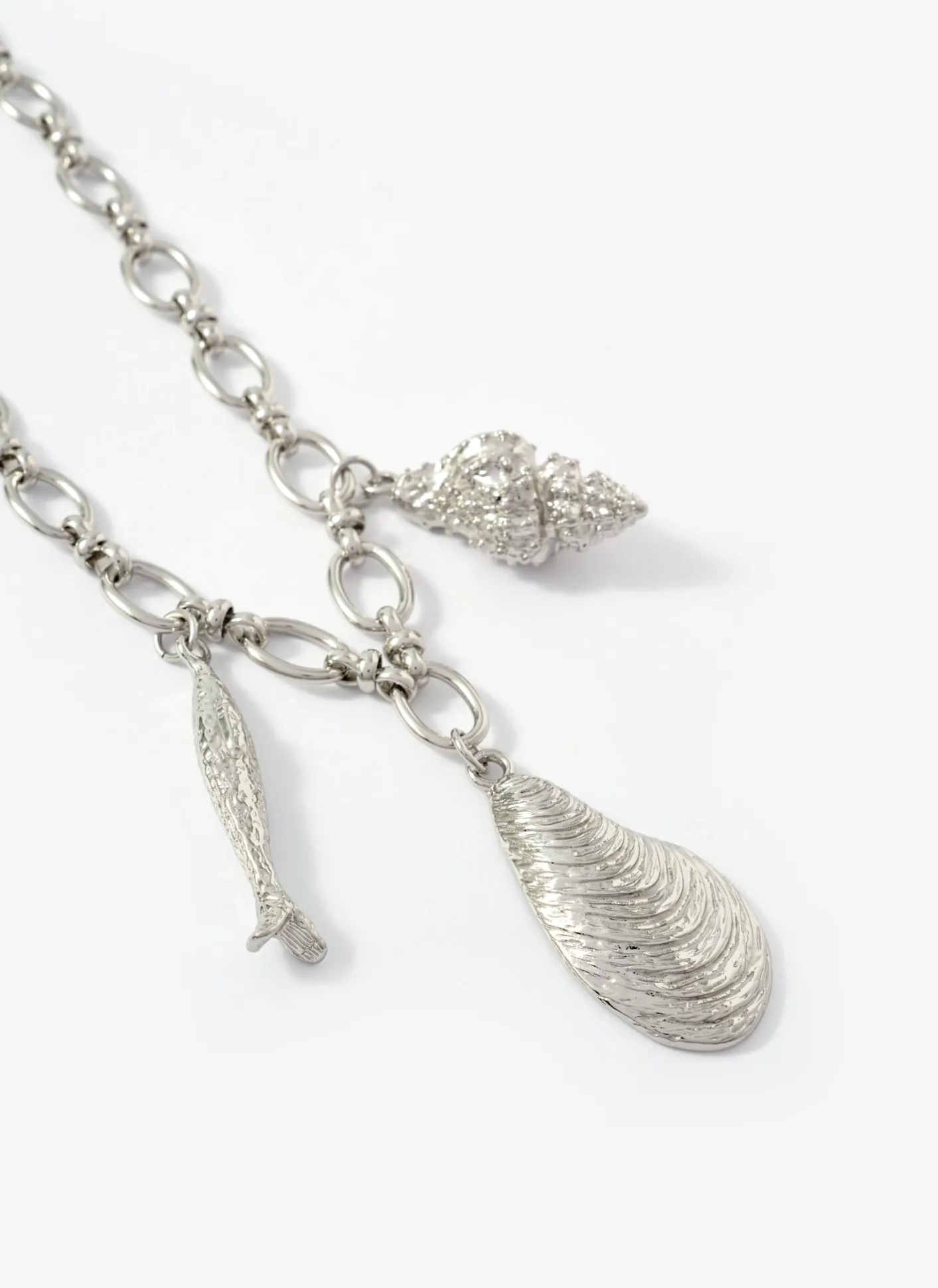 Tone Shell Statement Charm Necklace Jewellery|Jewelry