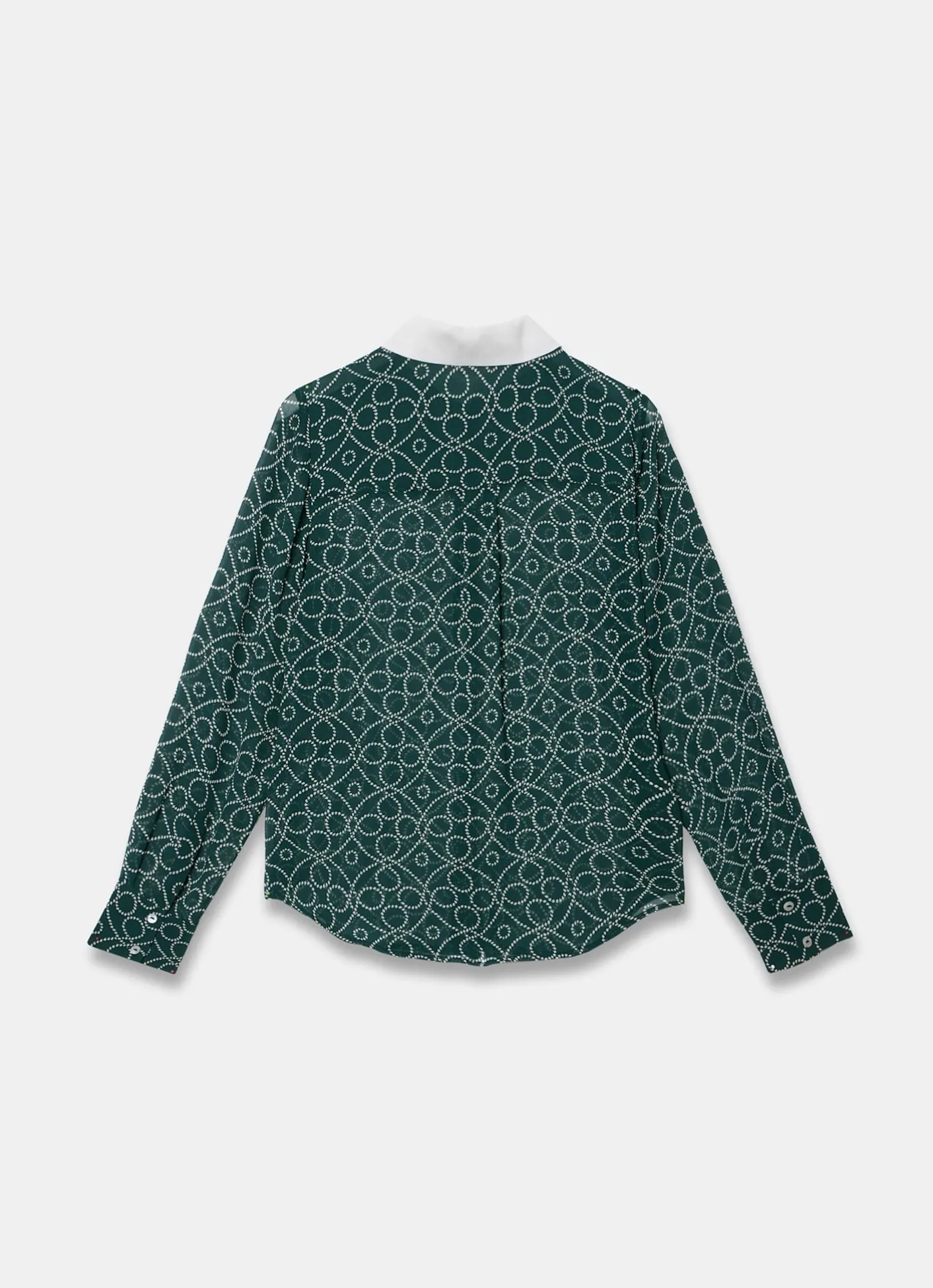 Outlet Teal Printed Sheer Shirt Shirts & Blouses