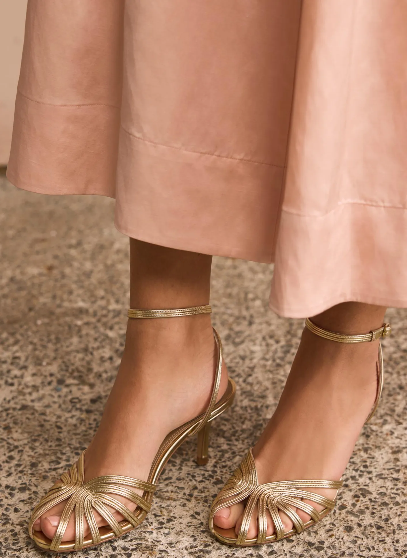 Discount Tess Leather Strappy Heels Heels|Heels