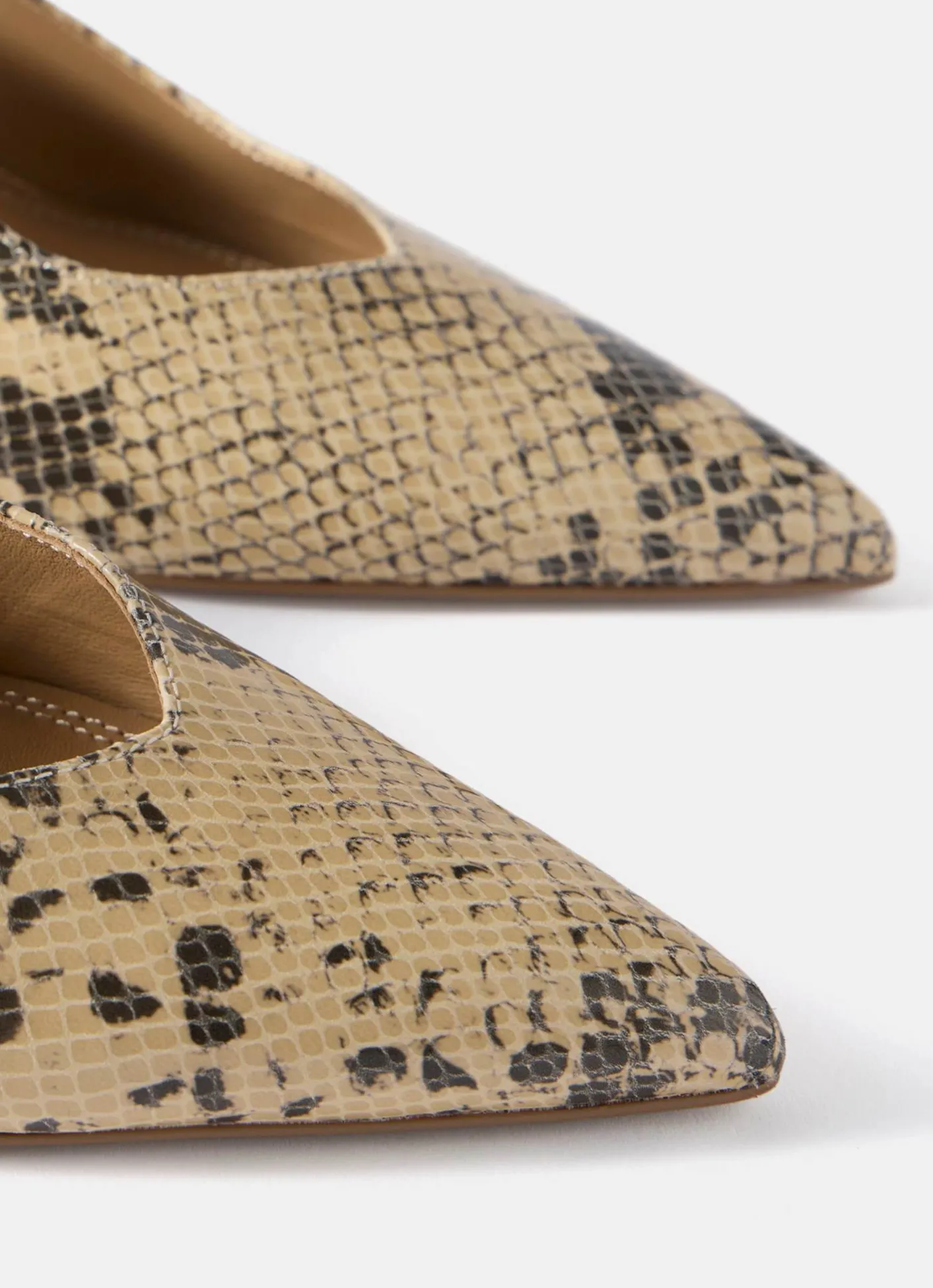 Hot Tori Neutral Snake Print Leather Heels Heels|Heels