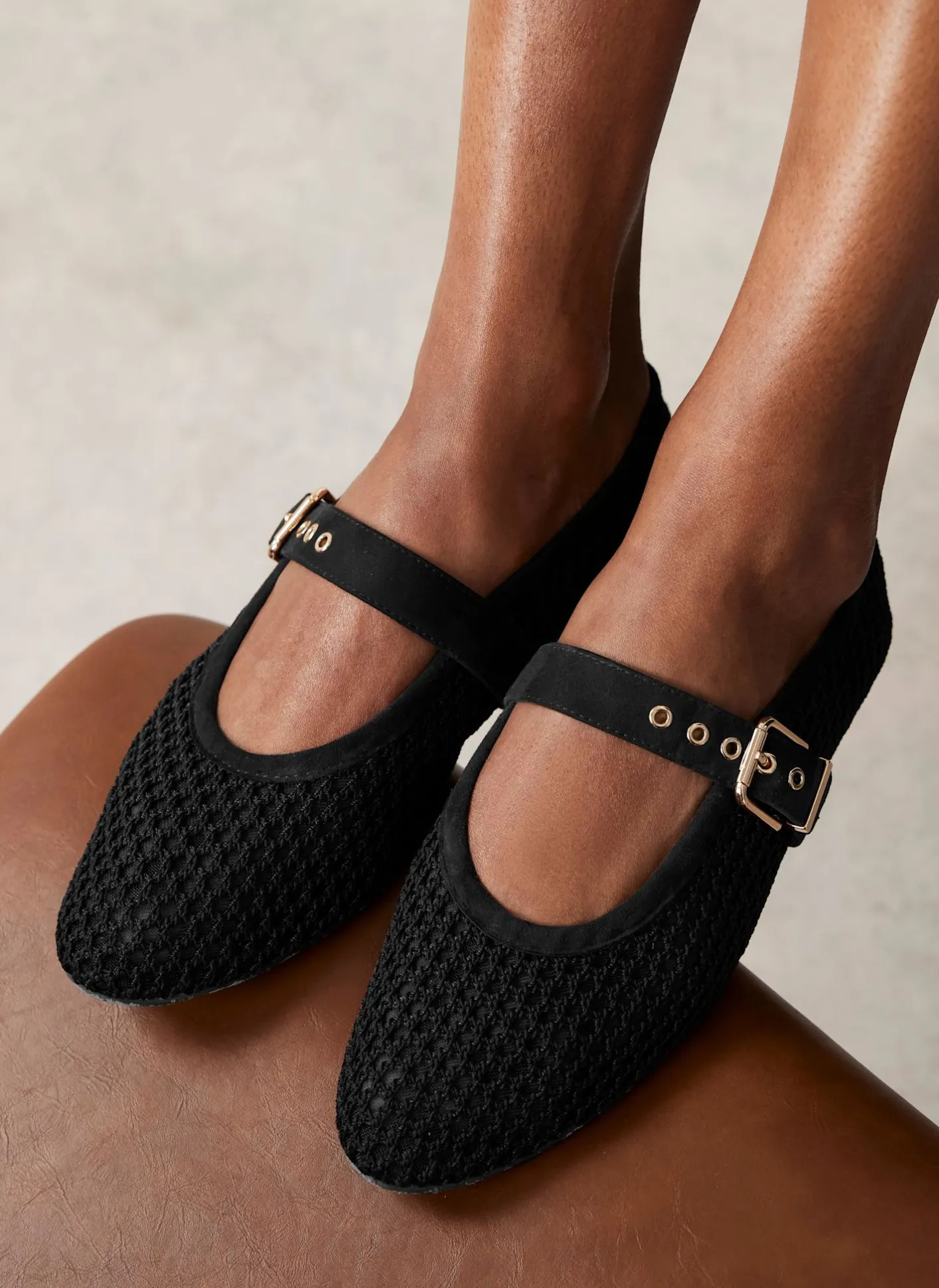 Discount Trixie Mesh Ballet Flat Pumps Flat Shoes