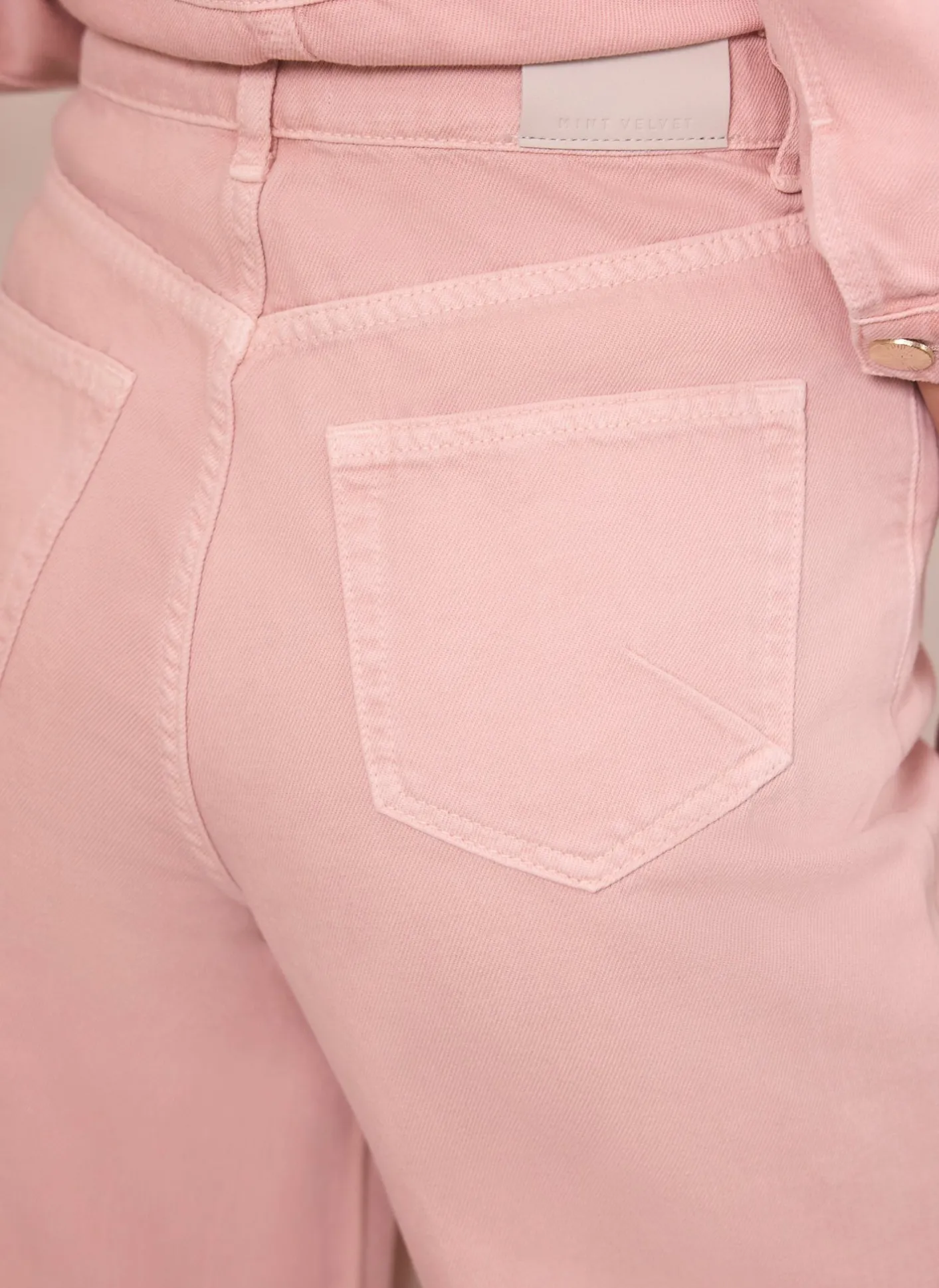 Sale Washed Pink Wide Jeans Wide Leg Jeans