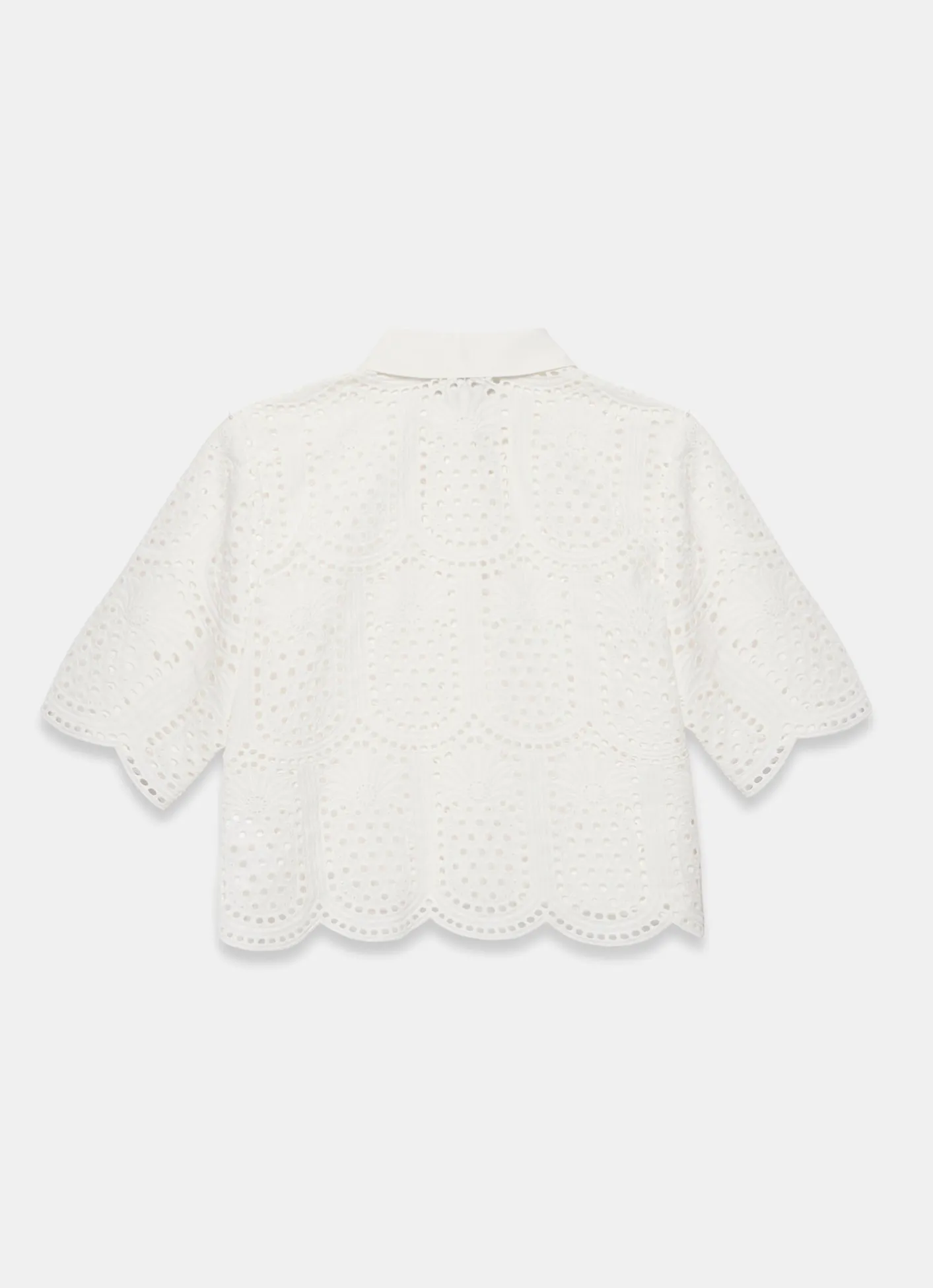 Online White Cotton Broderie Shirt Shirts & Blouses