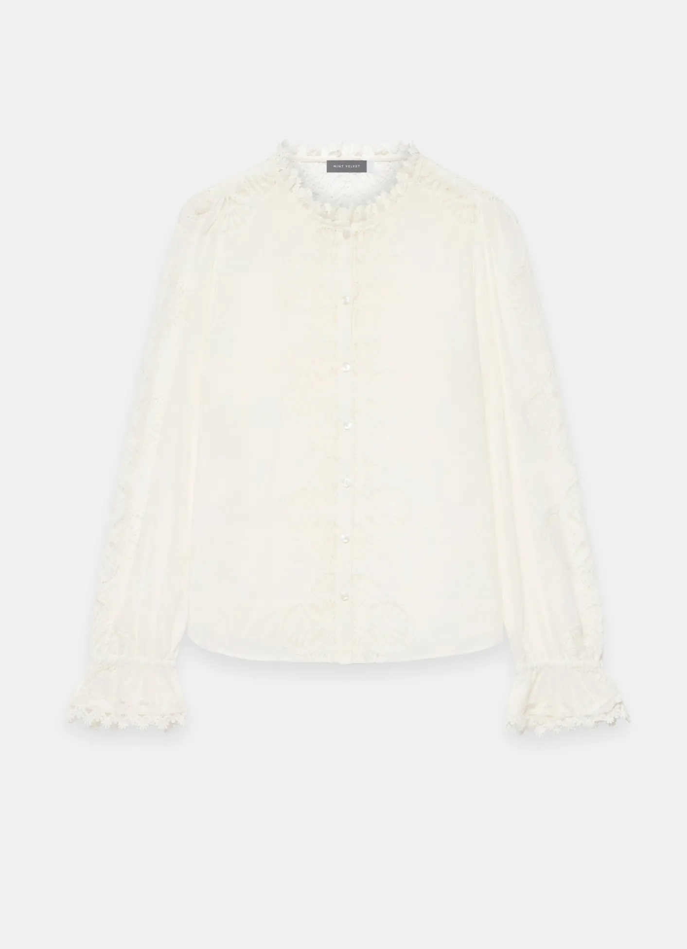 Hot White Cotton Embroidered Blouse Shirts & Blouses