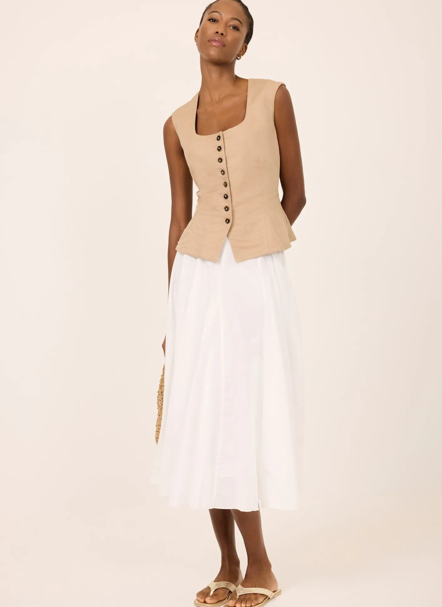 Sale Cotton Full Midi Skirt Midi Skirts|Skirts