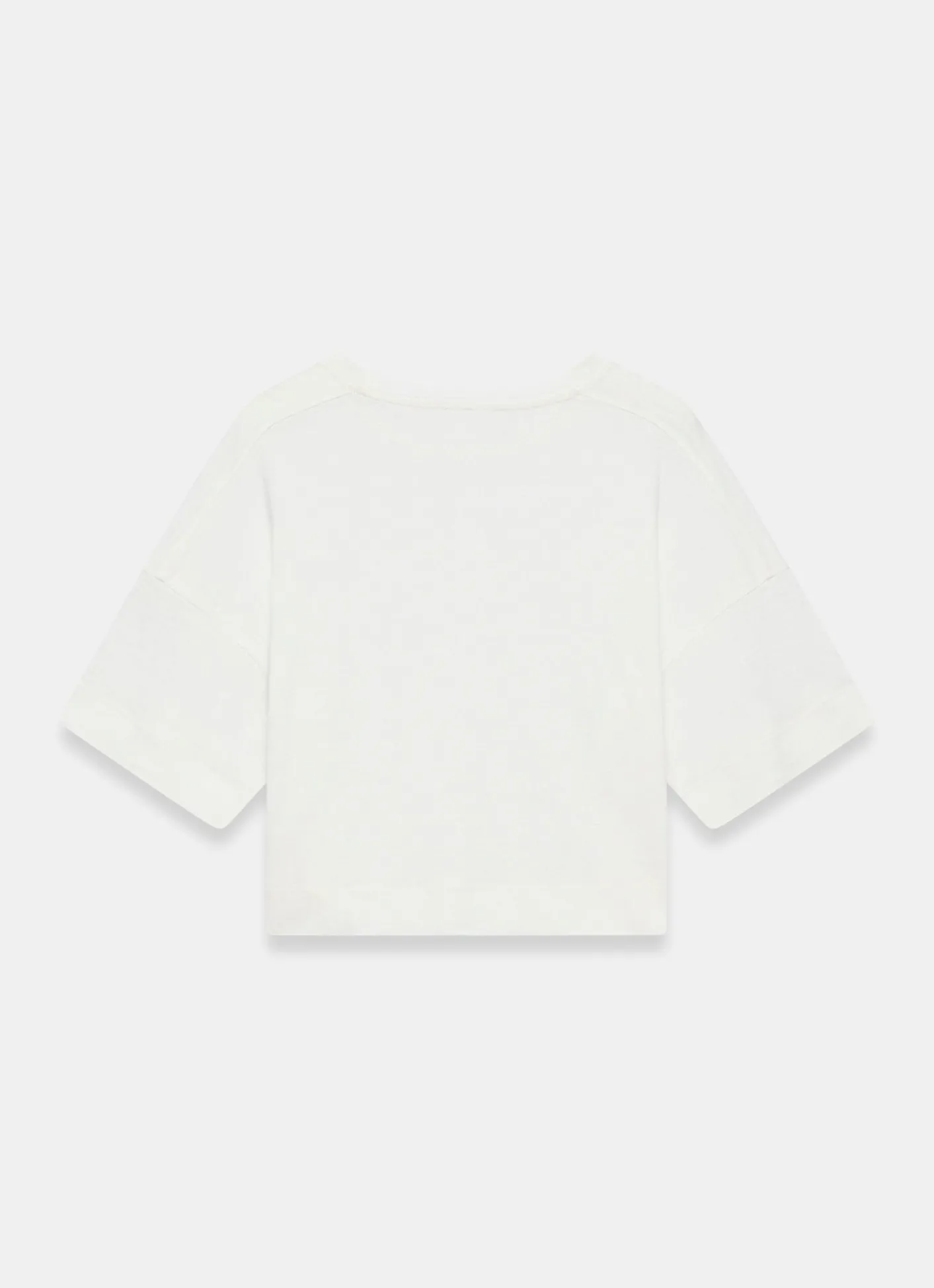 White Linen Blend Boxy T Shirt T-Shirts|T-Shirts